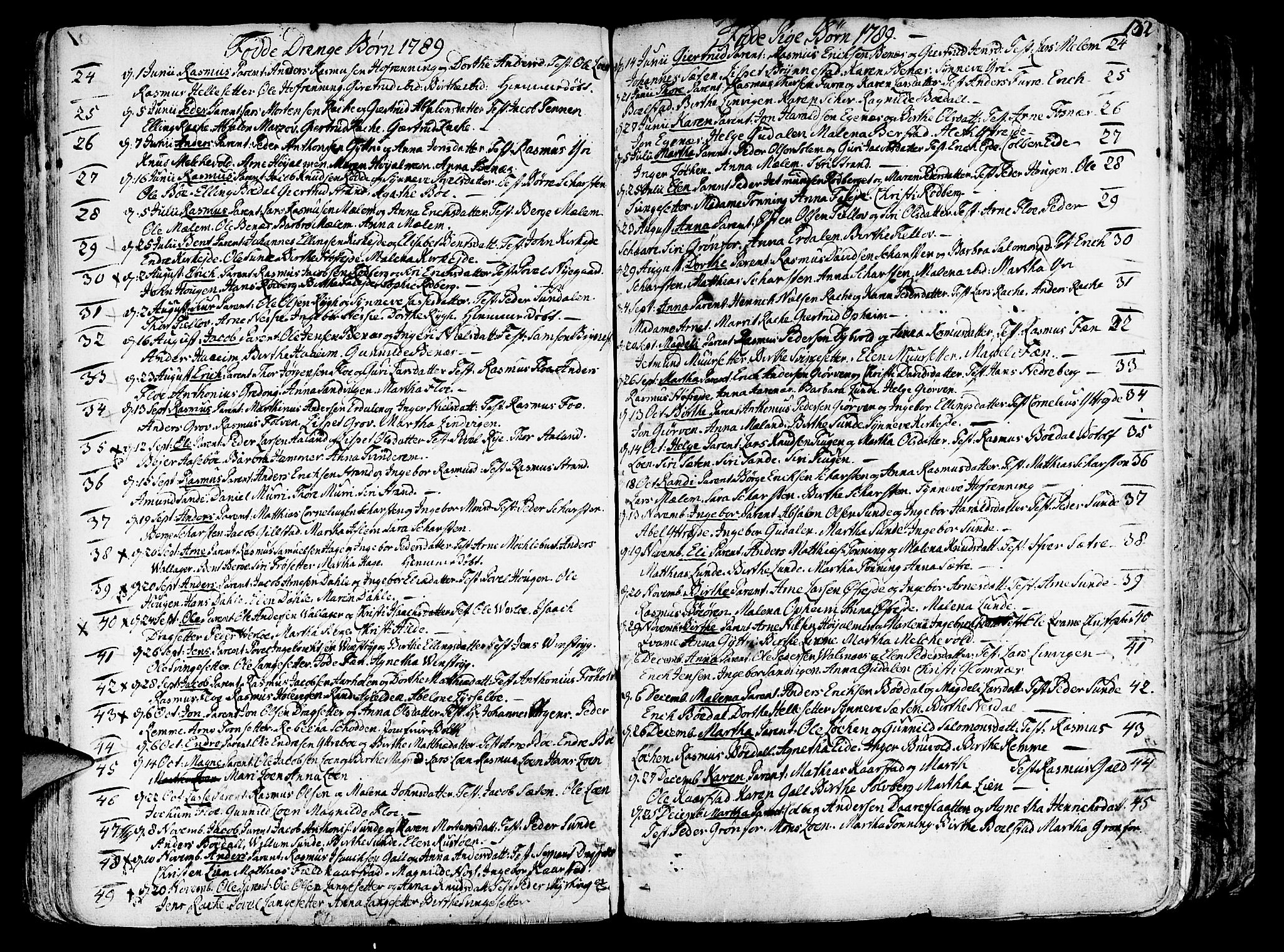 Innvik sokneprestembete, SAB/A-80501: Parish register (official) no. A 1, 1750-1816, p. 132