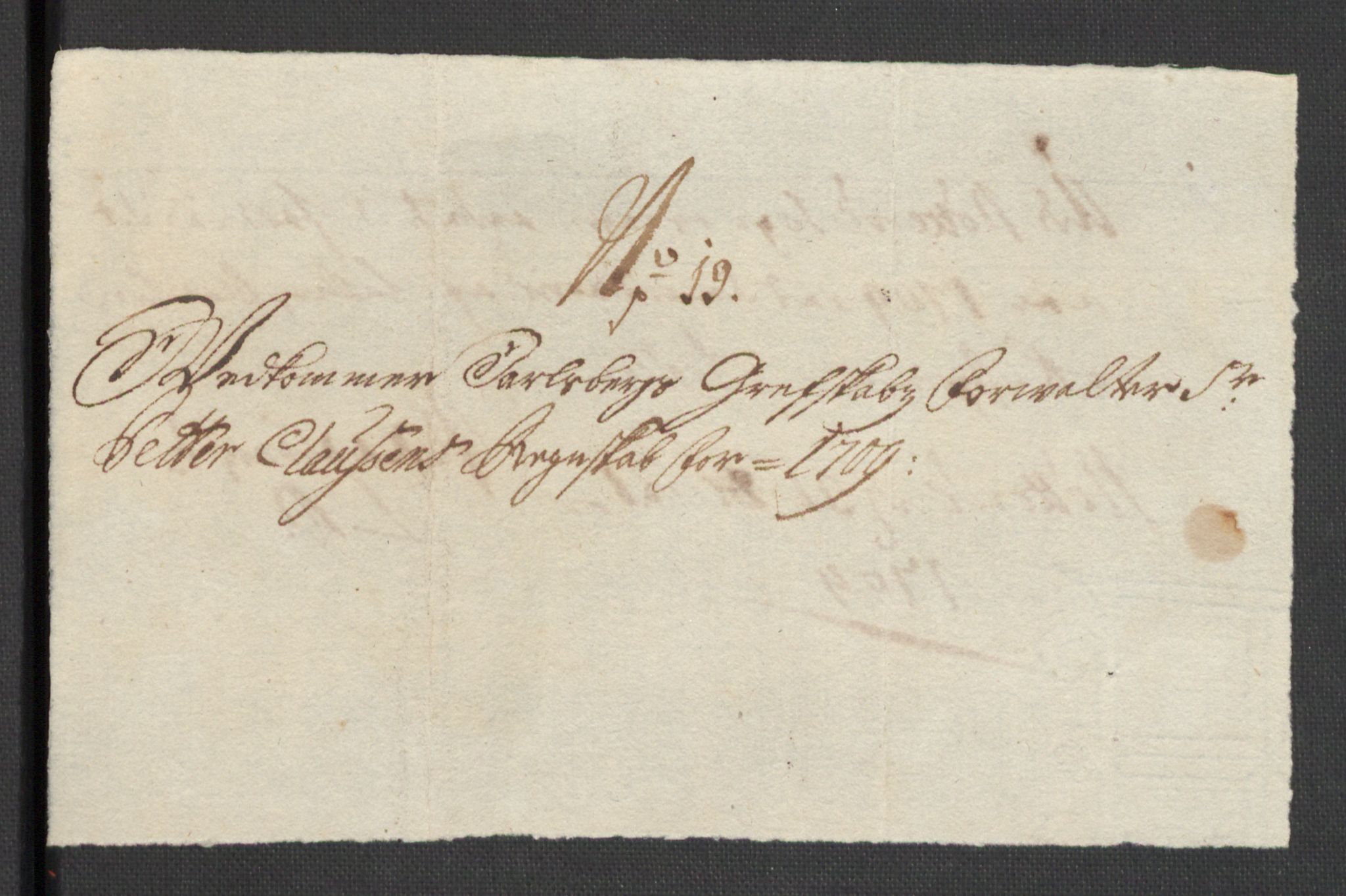 Rentekammeret inntil 1814, Reviderte regnskaper, Fogderegnskap, AV/RA-EA-4092/R32/L1874: Fogderegnskap Jarlsberg grevskap, 1709, p. 172