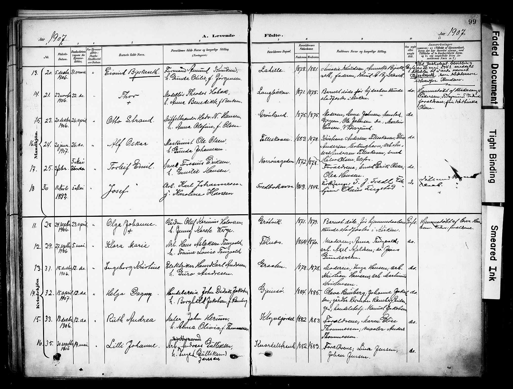 Solum kirkebøker, AV/SAKO-A-306/F/Fa/L0011: Parish register (official) no. I 11, 1898-1909, p. 99