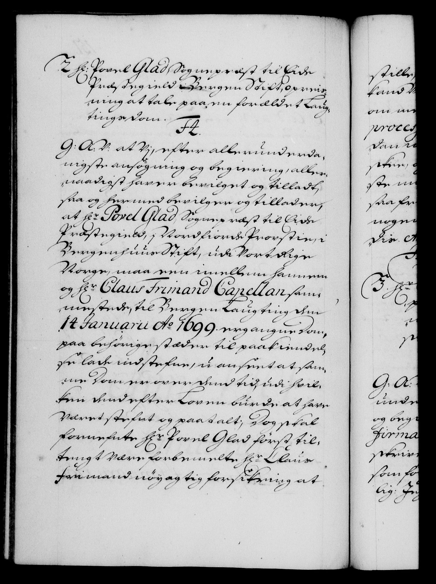 Danske Kanselli 1572-1799, AV/RA-EA-3023/F/Fc/Fca/Fcaa/L0018: Norske registre, 1699-1703, p. 151b