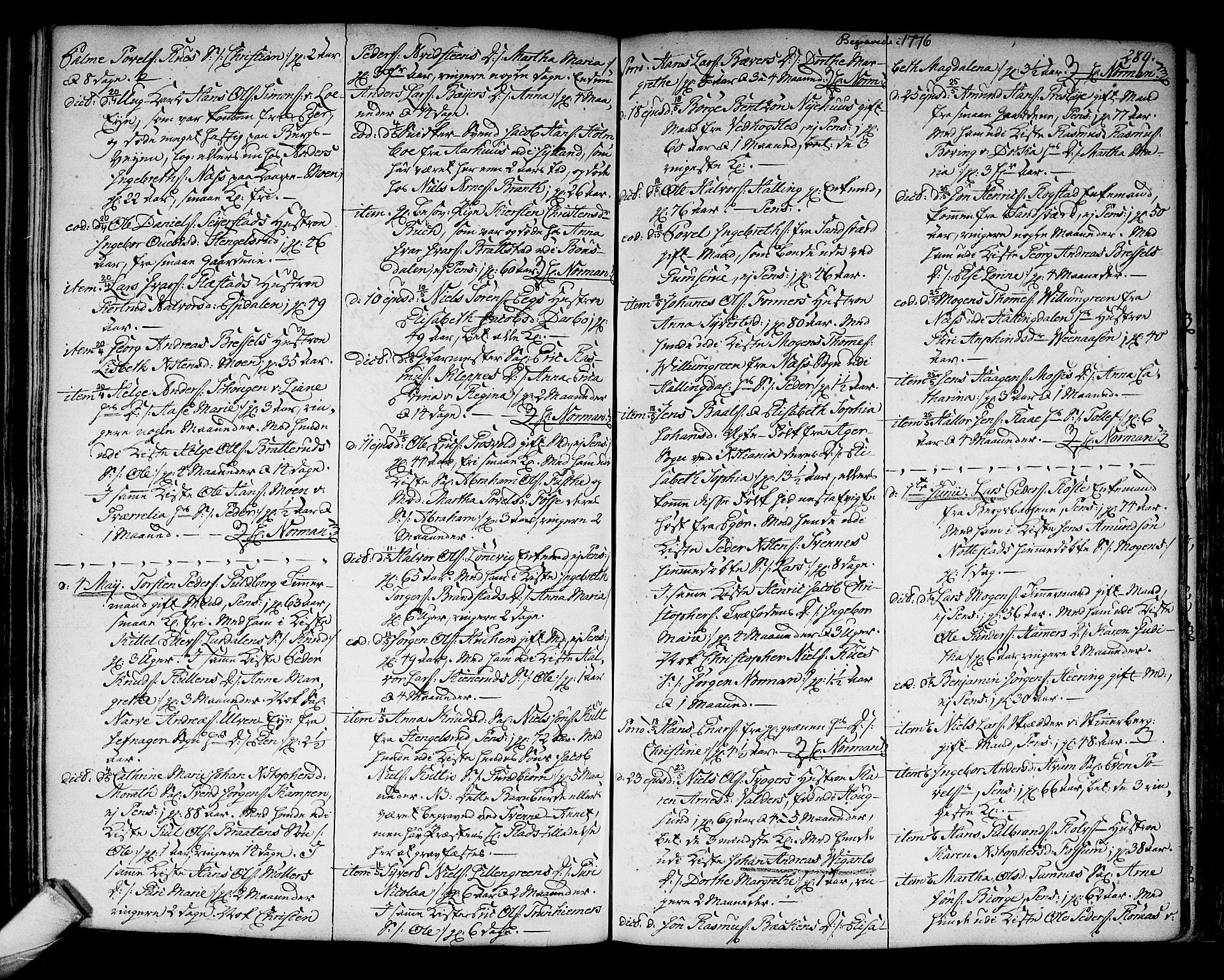 Kongsberg kirkebøker, SAKO/A-22/F/Fa/L0005: Parish register (official) no. I 5, 1769-1782, p. 289
