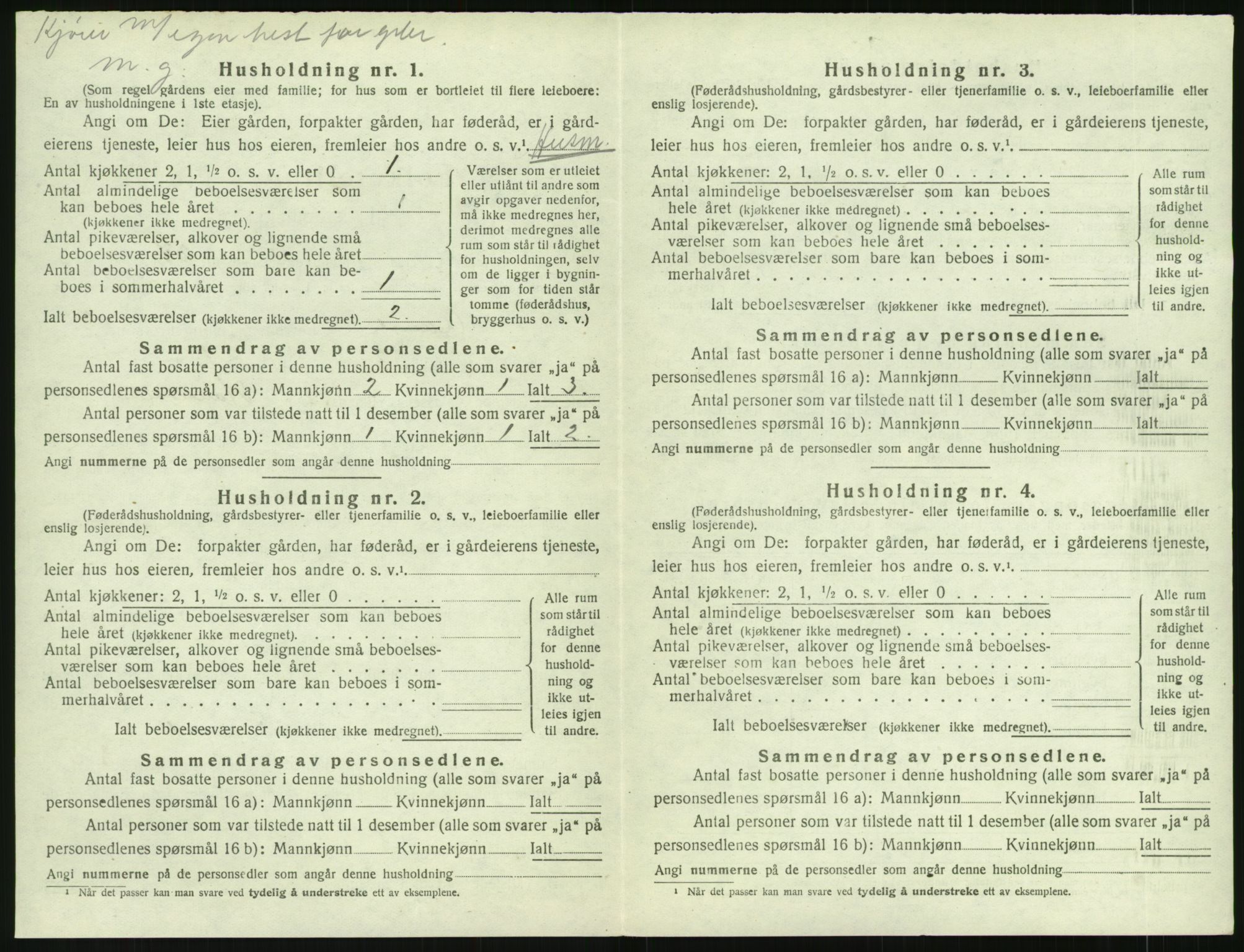 SAK, 1920 census for Åmli, 1920, p. 134