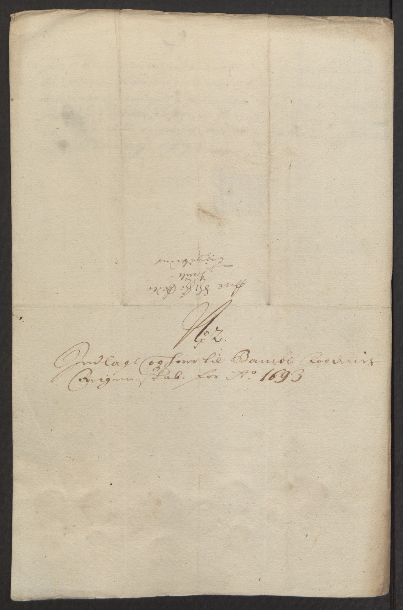 Rentekammeret inntil 1814, Reviderte regnskaper, Fogderegnskap, AV/RA-EA-4092/R34/L2052: Fogderegnskap Bamble, 1692-1693, p. 374