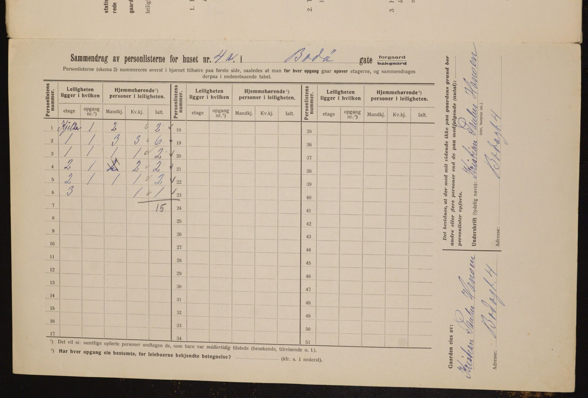 OBA, Municipal Census 1912 for Kristiania, 1912, p. 6574