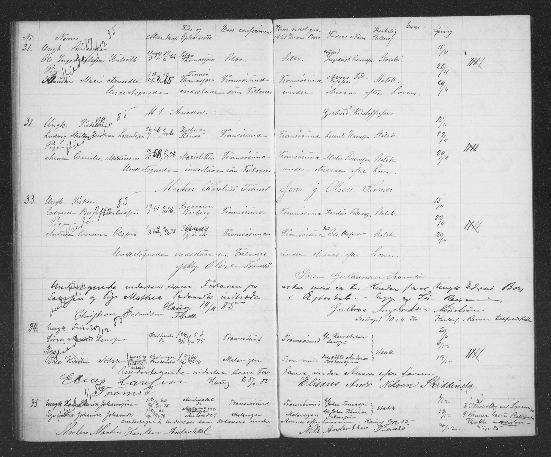 Tromsøysund sokneprestkontor, AV/SATØ-S-1304/H/Hc/L0056: Banns register no. 56, 1880-1887