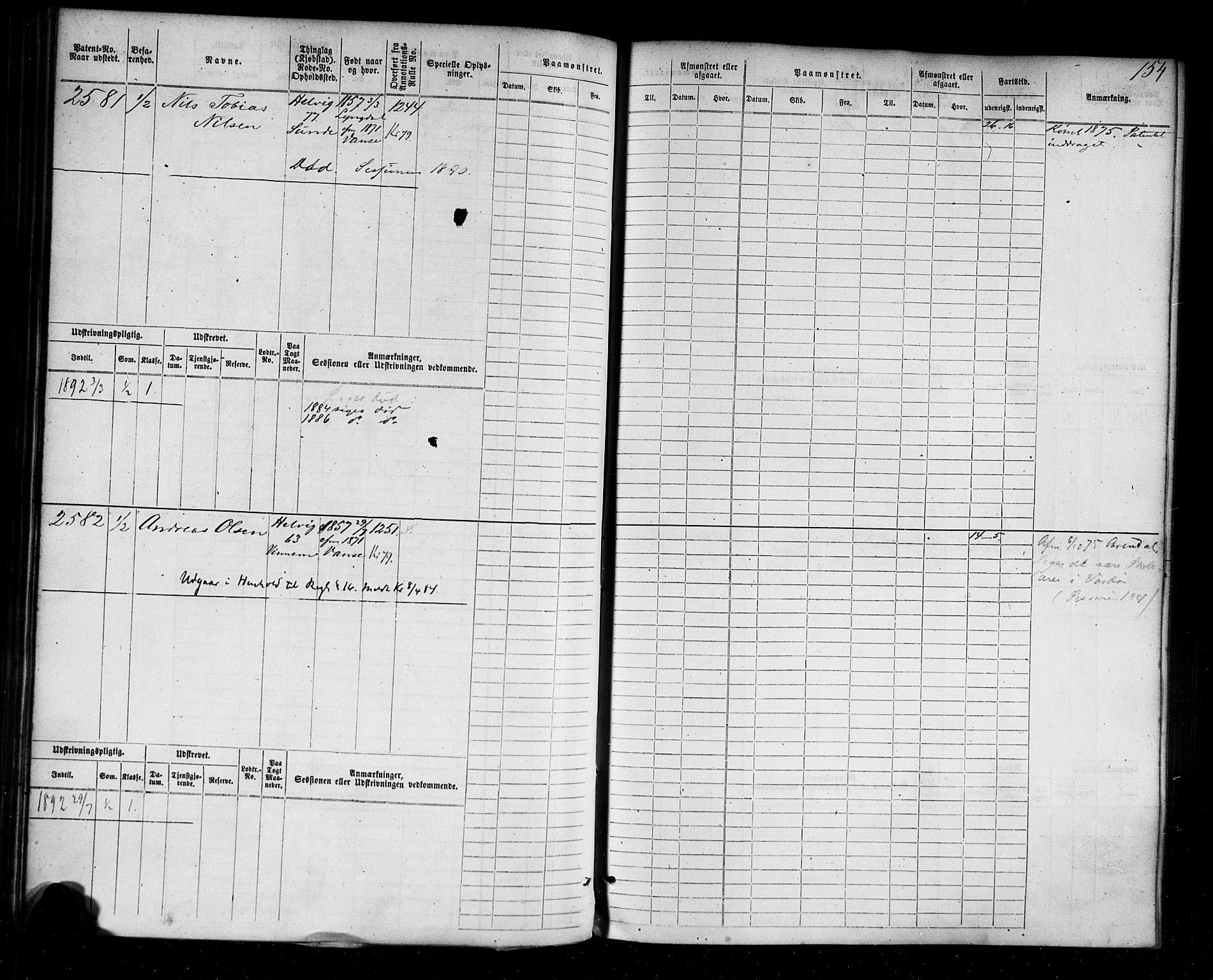 Farsund mønstringskrets, AV/SAK-2031-0017/F/Fb/L0004: Hovedrulle nr 2275-3040, M-7, 1875-1915, p. 158