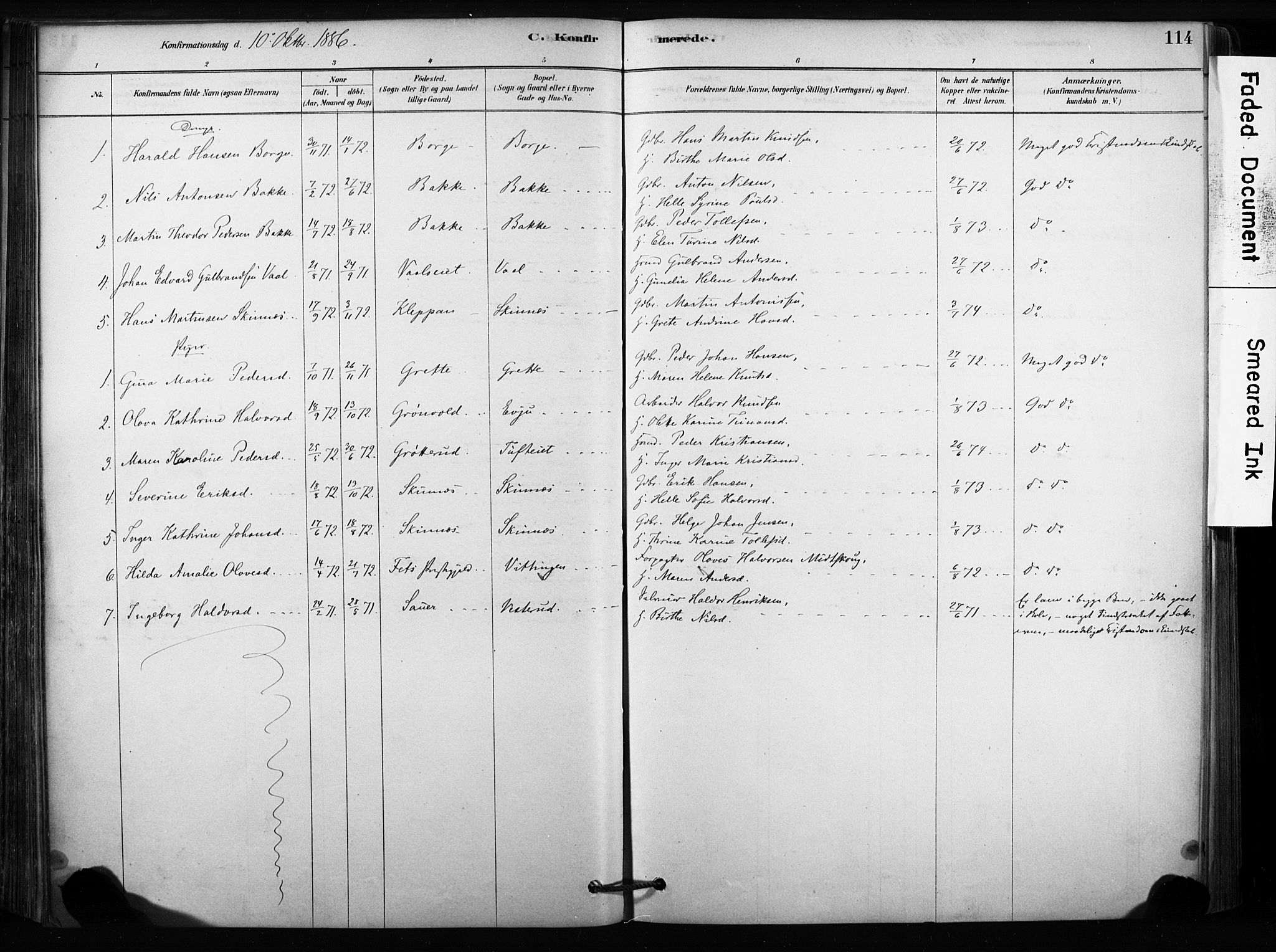 Sandsvær kirkebøker, SAKO/A-244/F/Fc/L0001: Parish register (official) no. III 1, 1878-1923, p. 114