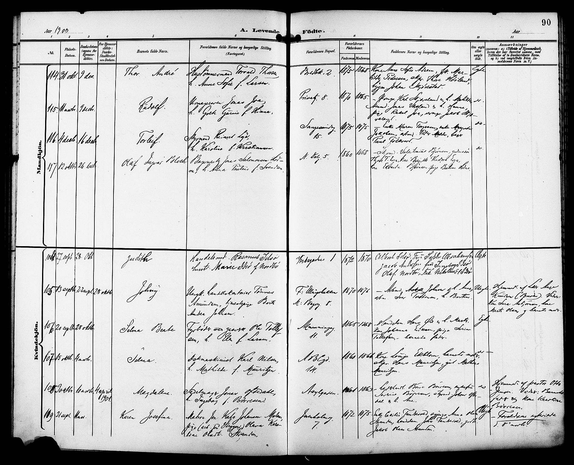 St. Petri sokneprestkontor, AV/SAST-A-101813/001/30/30BB/L0008: Parish register (copy) no. B 8, 1897-1905, p. 90