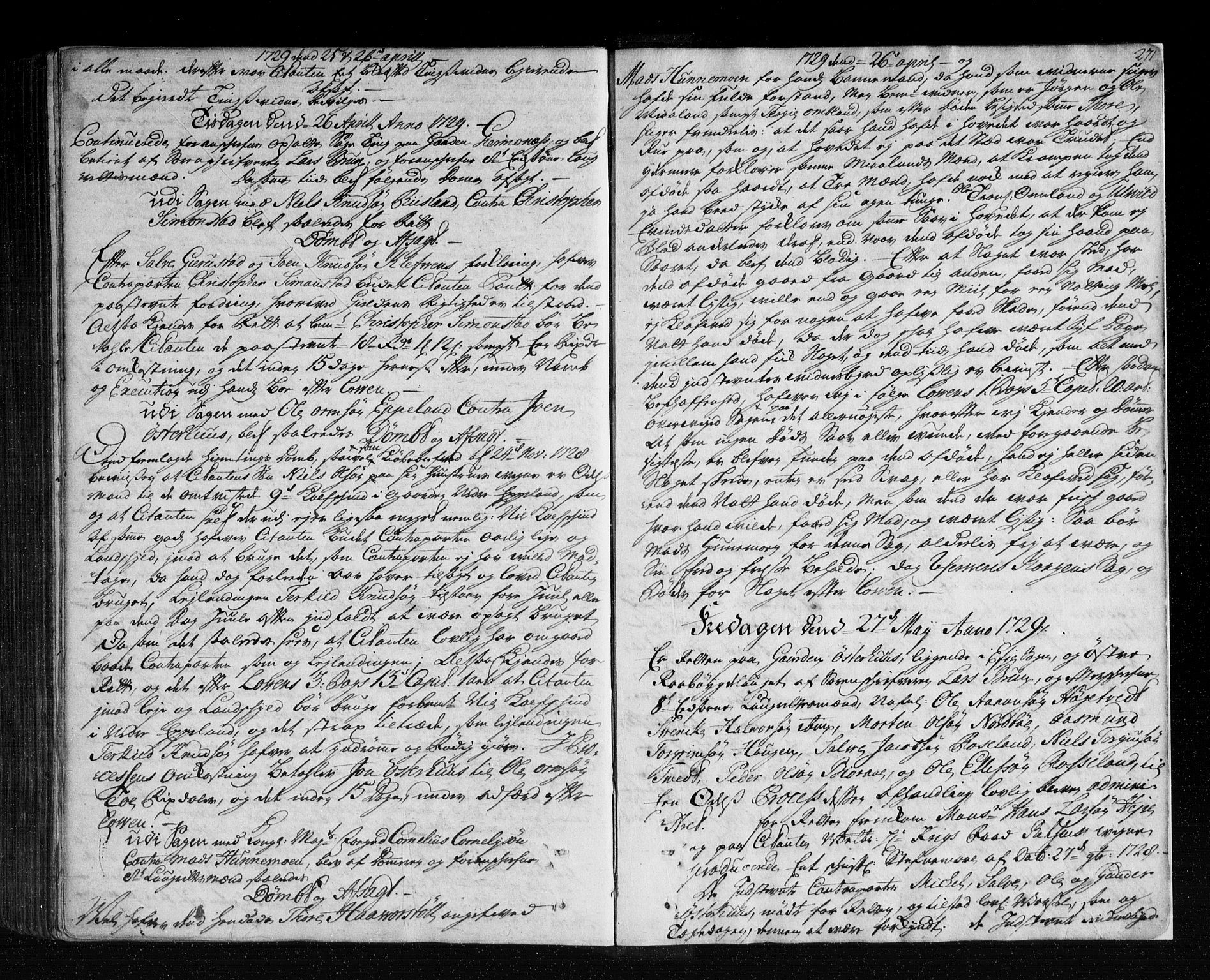 Østre Råbyggelag sorenskriveri, AV/SAK-1221-0016/F/Fa/L0010: Tingbok nr 9, 1724-1729, p. 270b-271a