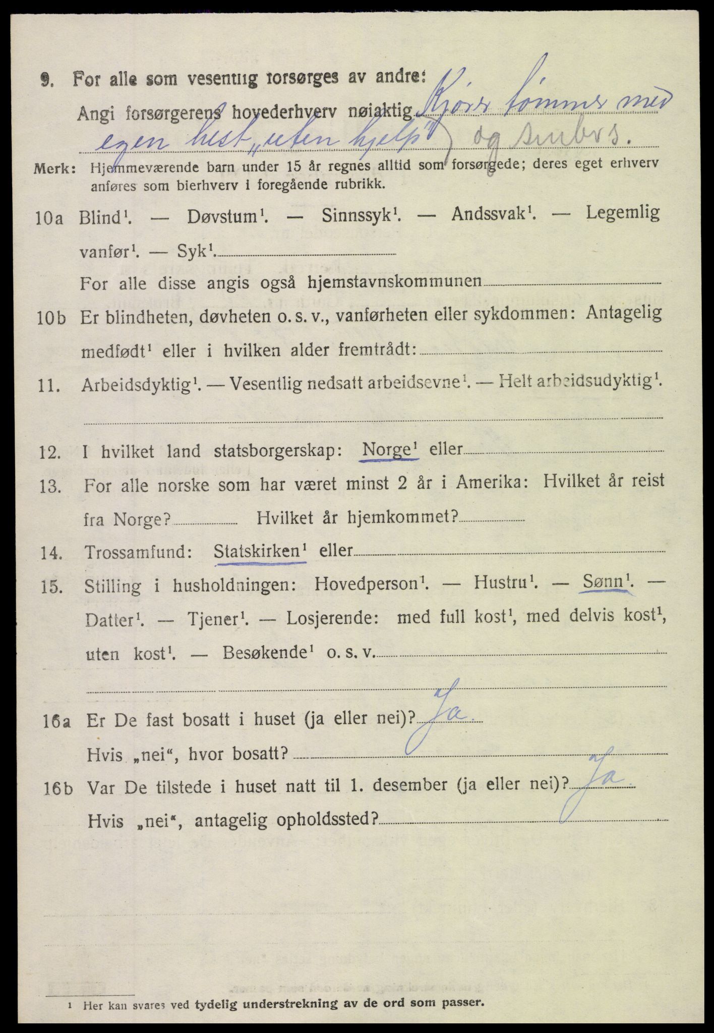 SAH, 1920 census for Torpa, 1920, p. 4016