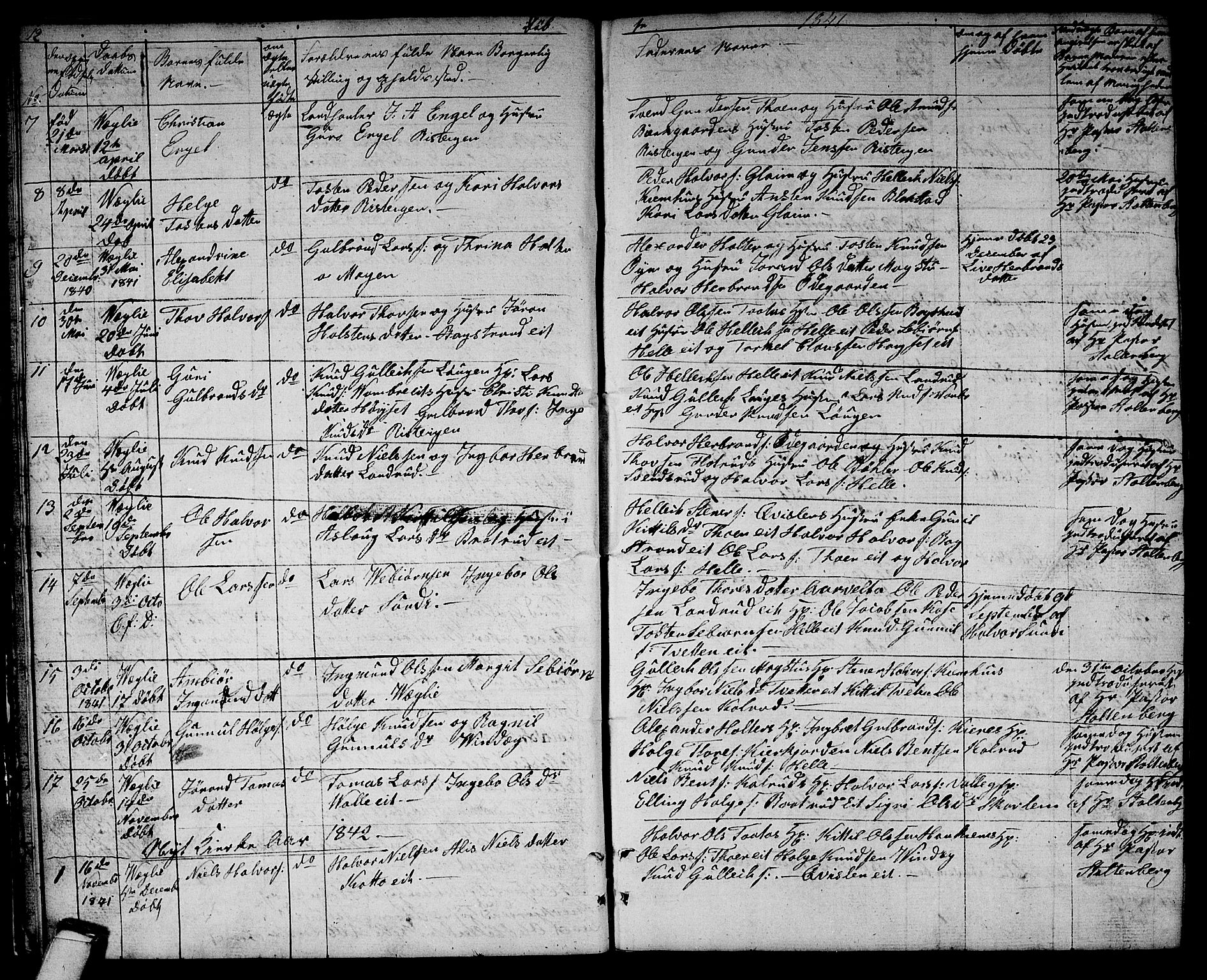 Rollag kirkebøker, SAKO/A-240/G/Gb/L0001: Parish register (copy) no. II 1, 1836-1877, p. 12