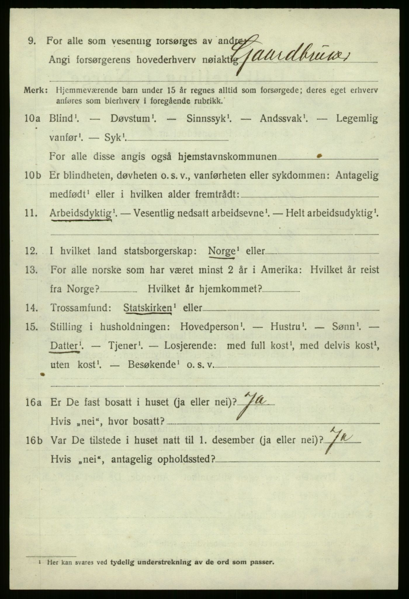 SAB, 1920 census for Naustdal, 1920, p. 2362