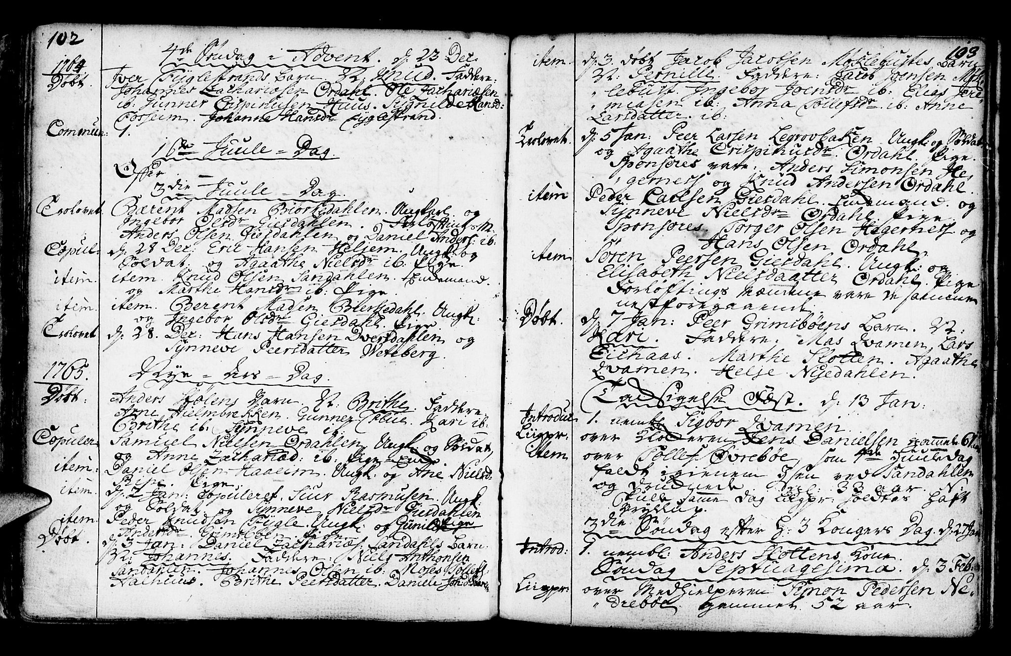 Jølster sokneprestembete, SAB/A-80701/H/Haa/Haaa/L0003: Parish register (official) no. A 3, 1748-1789, p. 102-103