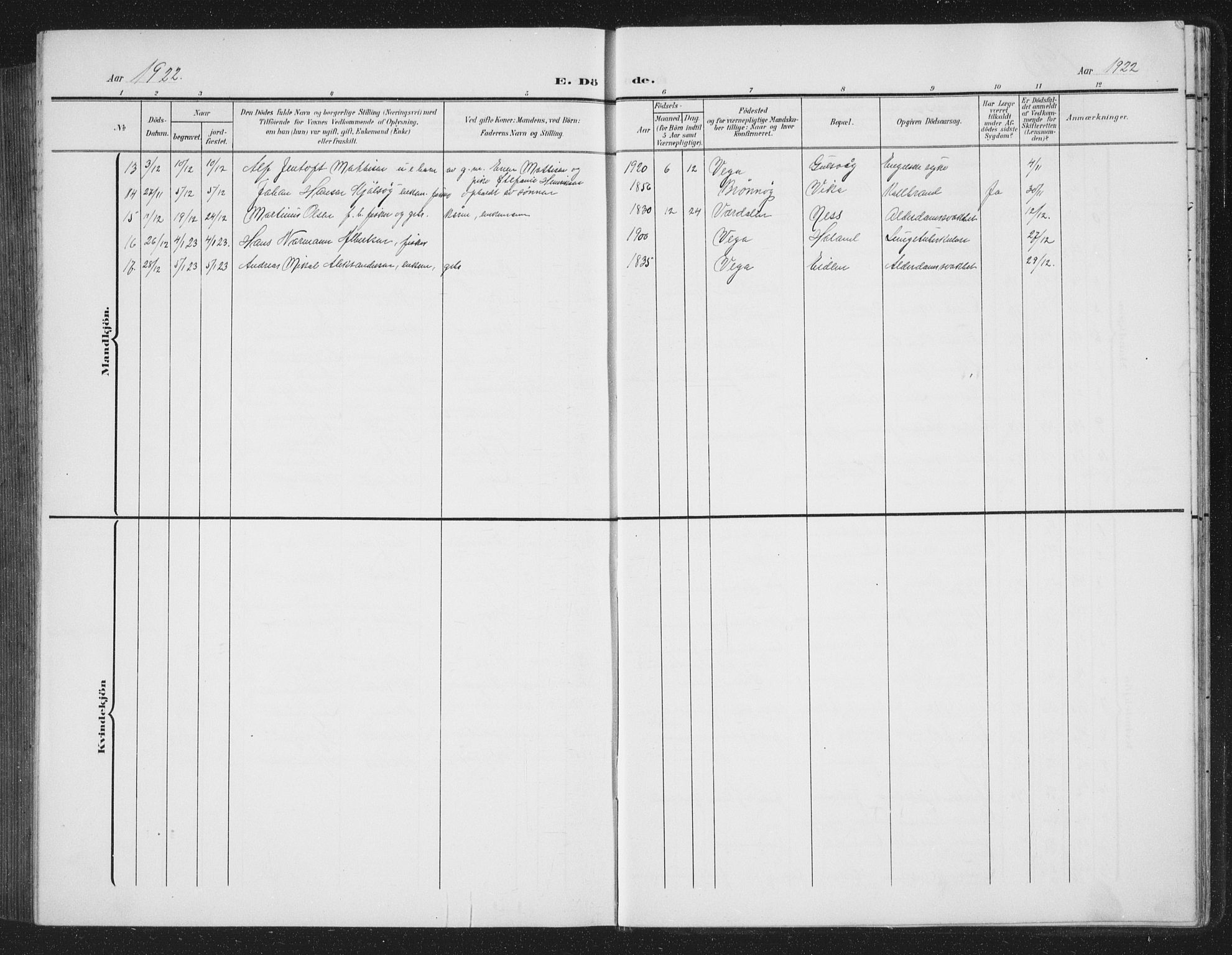 Ministerialprotokoller, klokkerbøker og fødselsregistre - Nordland, SAT/A-1459/816/L0254: Parish register (copy) no. 816C04, 1905-1934