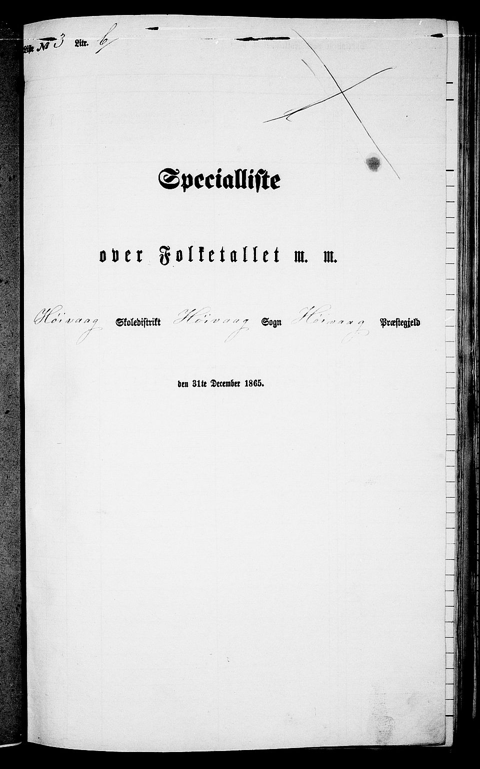 RA, 1865 census for Høvåg, 1865, p. 48