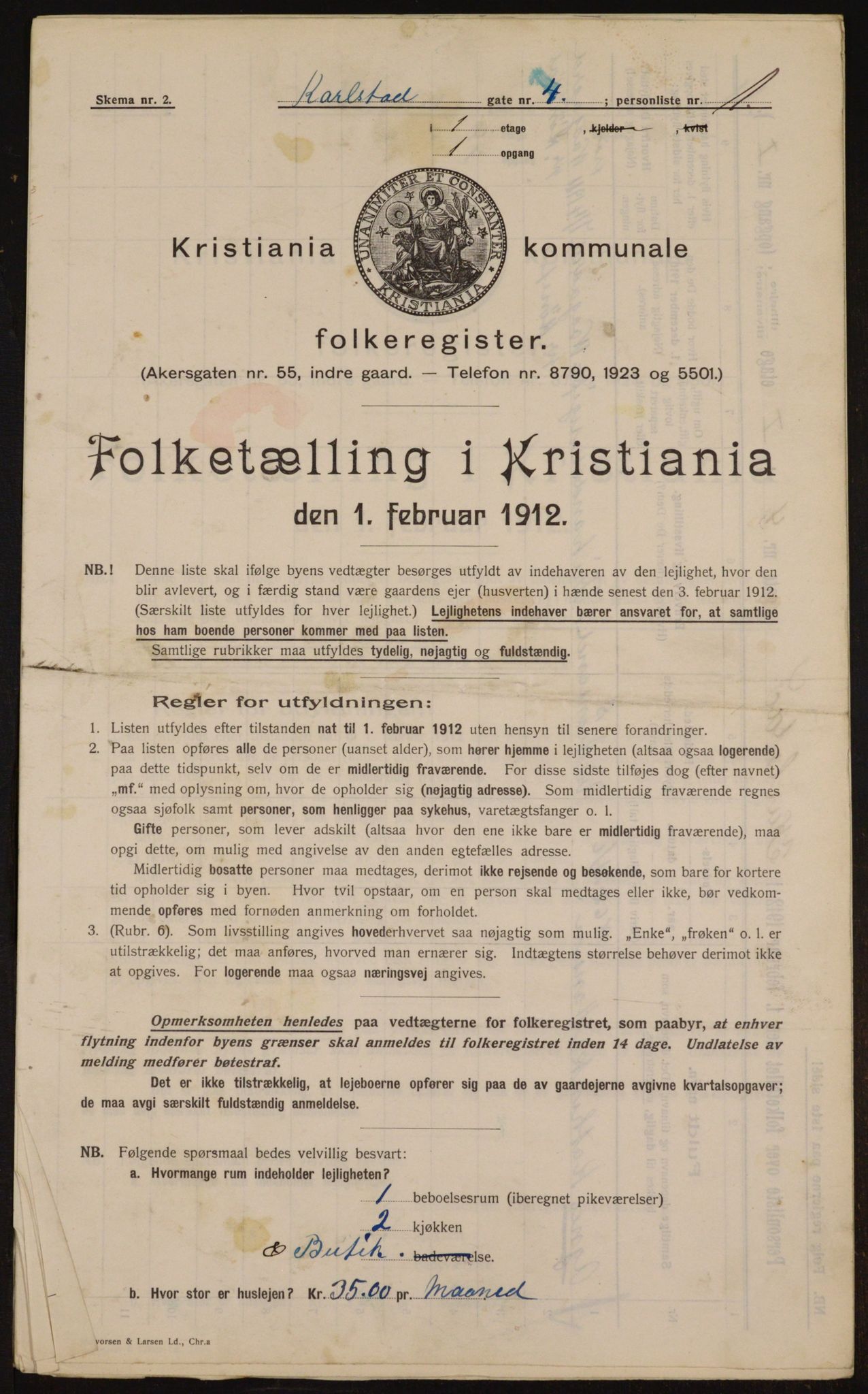 OBA, Municipal Census 1912 for Kristiania, 1912, p. 49279