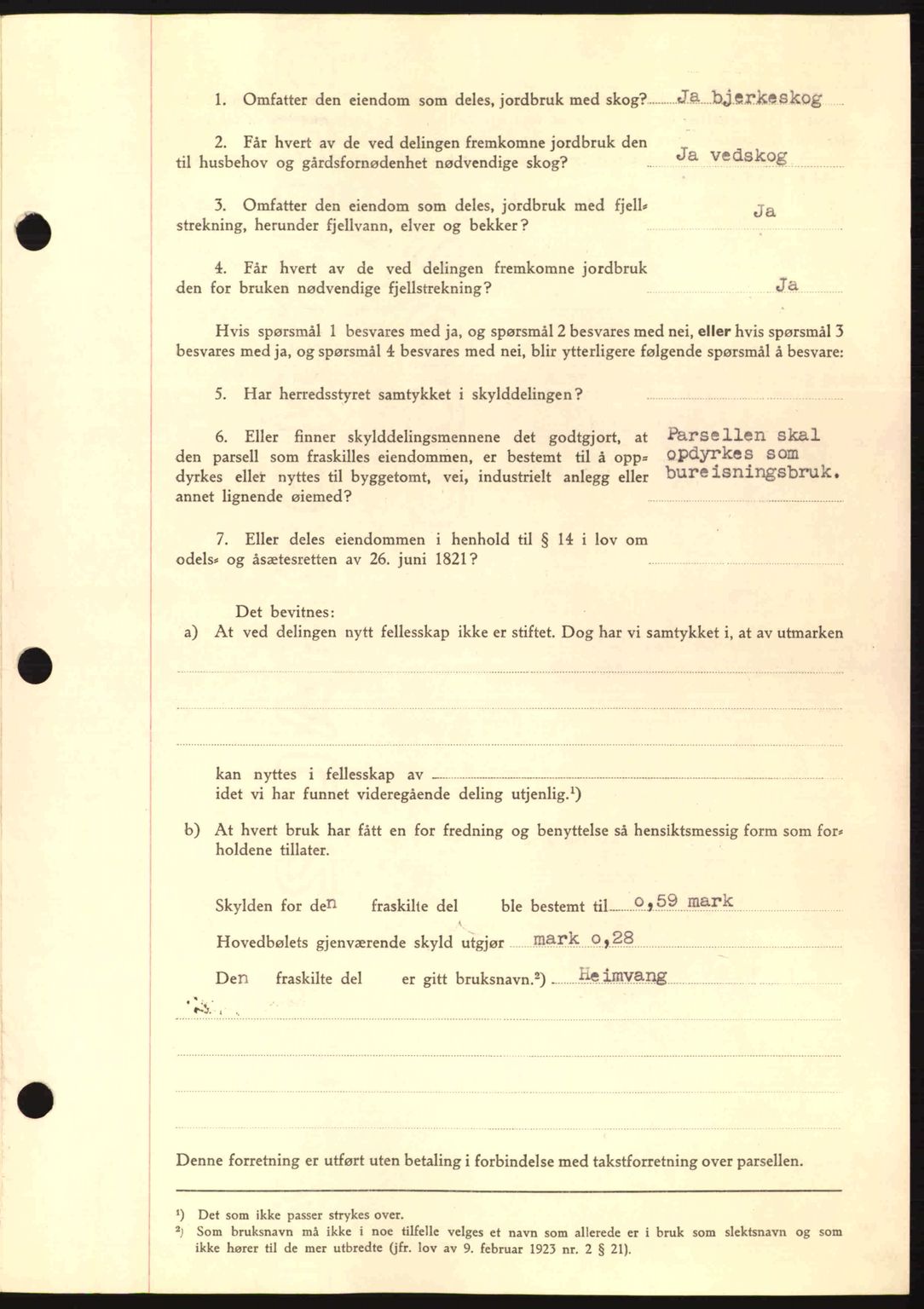 Nordmøre sorenskriveri, AV/SAT-A-4132/1/2/2Ca: Mortgage book no. A98, 1944-1944, Diary no: : 1311/1944