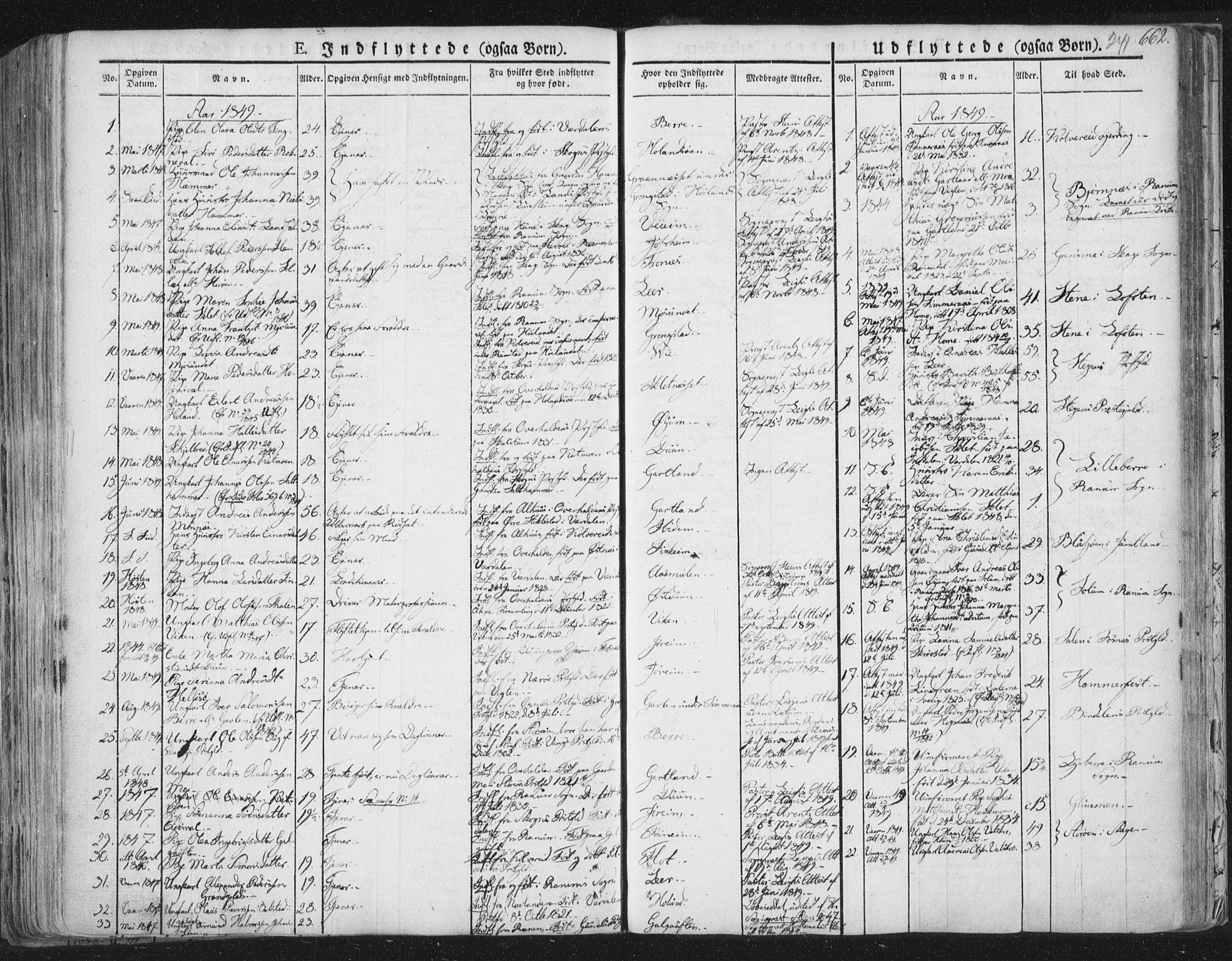 Ministerialprotokoller, klokkerbøker og fødselsregistre - Nord-Trøndelag, AV/SAT-A-1458/758/L0513: Parish register (official) no. 758A02 /1, 1839-1868, p. 241