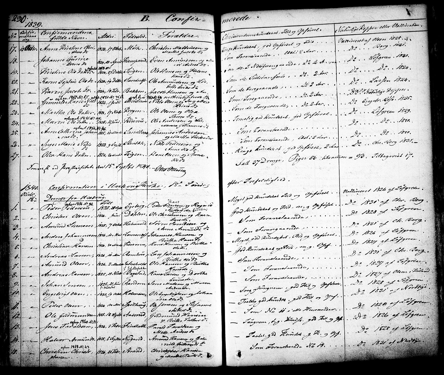 Aurskog prestekontor Kirkebøker, SAO/A-10304a/F/Fa/L0006: Parish register (official) no. I 6, 1829-1853, p. 230