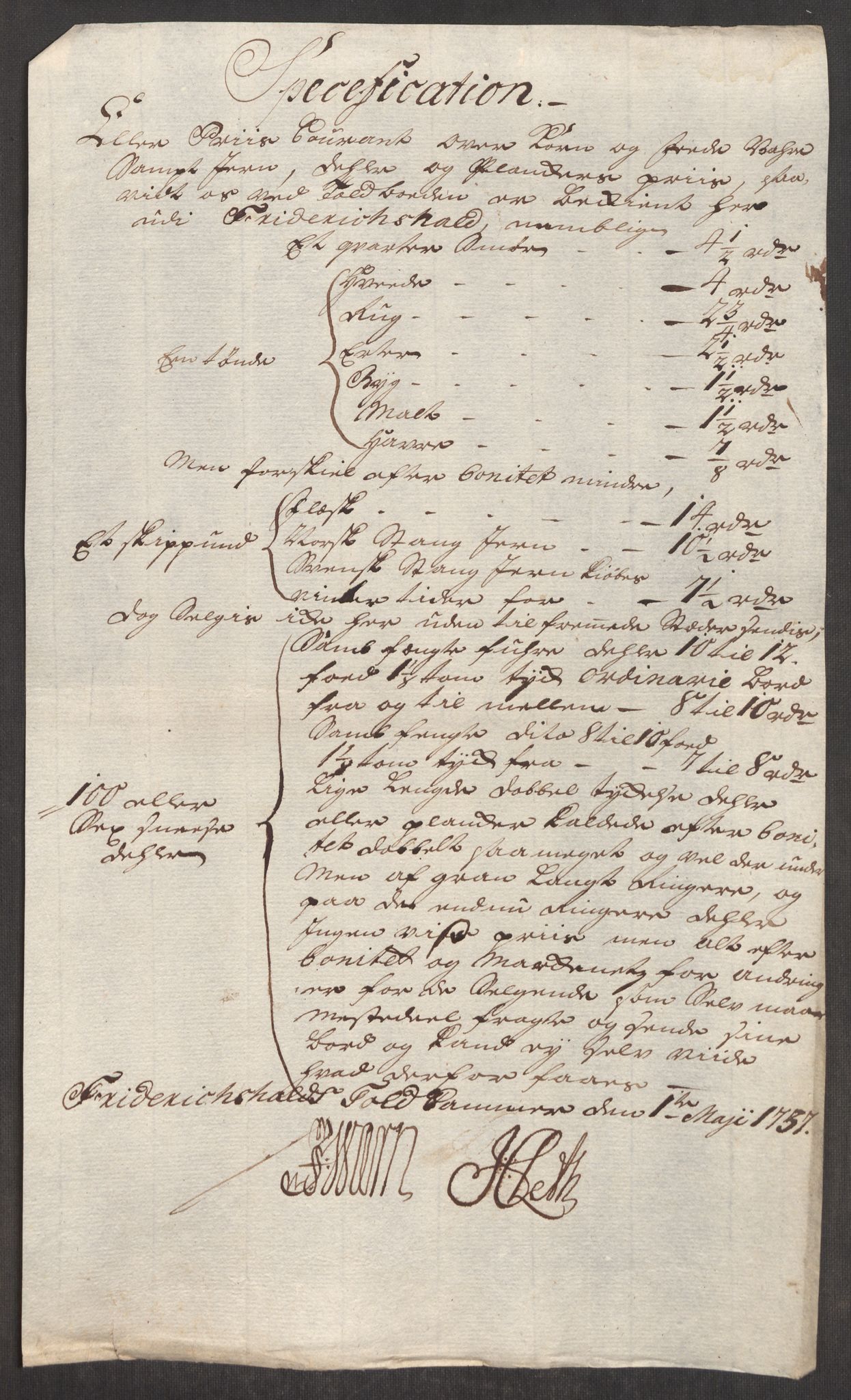 Rentekammeret inntil 1814, Realistisk ordnet avdeling, AV/RA-EA-4070/Oe/L0001: [Ø1]: Priskuranter, 1712-1739, p. 436