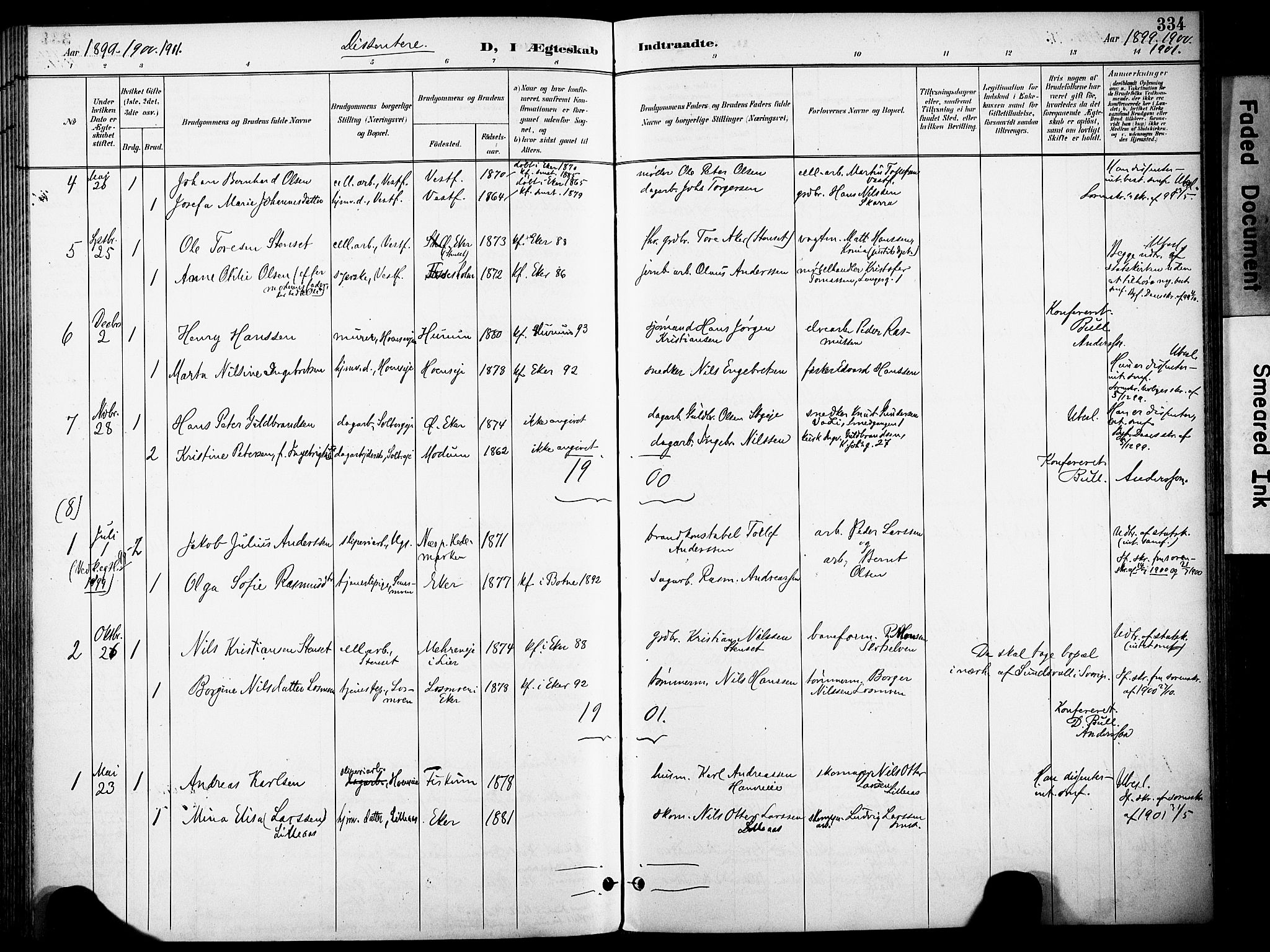 Eiker kirkebøker, AV/SAKO-A-4/F/Fb/L0003: Parish register (official) no. II 3, 1896-1942, p. 334
