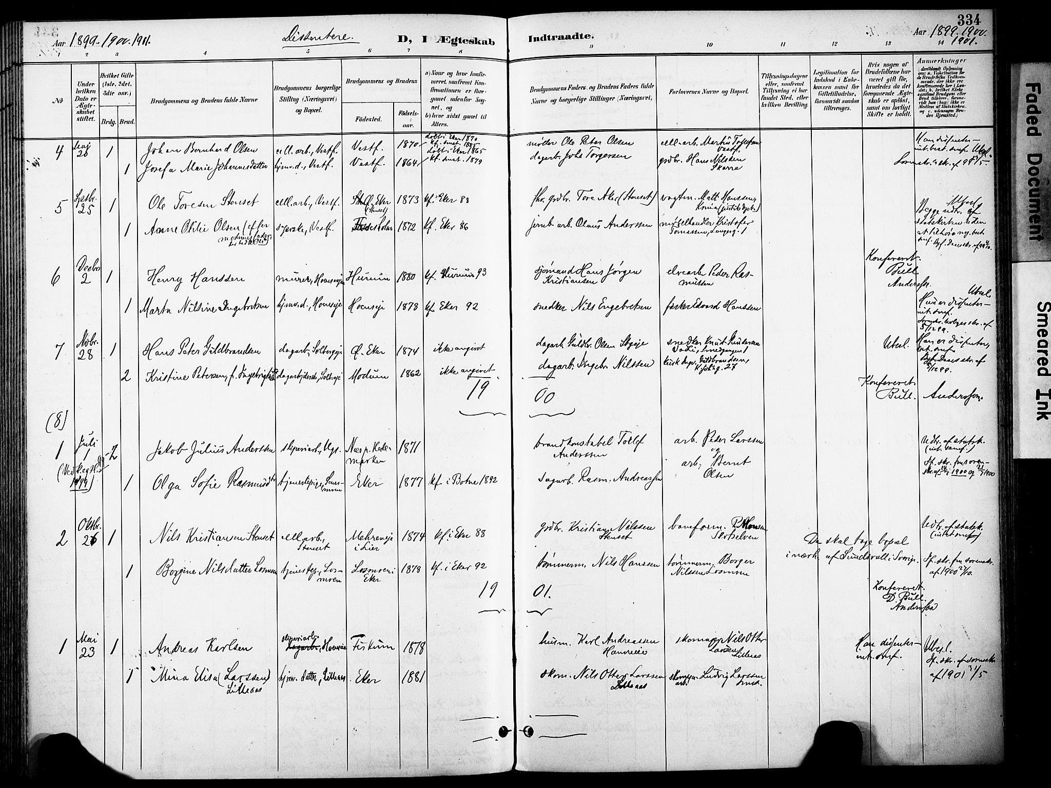 Eiker kirkebøker, AV/SAKO-A-4/F/Fb/L0003: Parish register (official) no. II 3, 1896-1942, p. 334