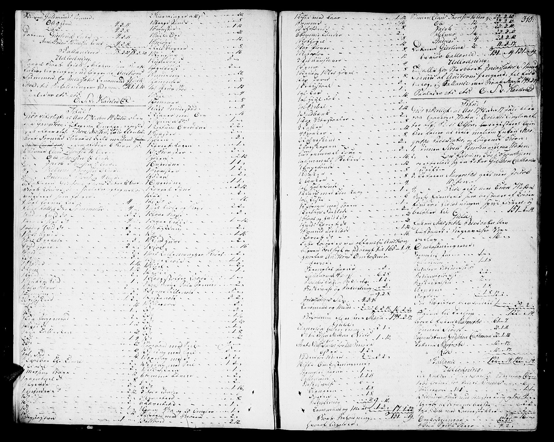 Fosen sorenskriveri, AV/SAT-A-1107/1/3/3A/L0012: Skifteprotokoll nr. 10b, 1790-1817, p. 309b-310a
