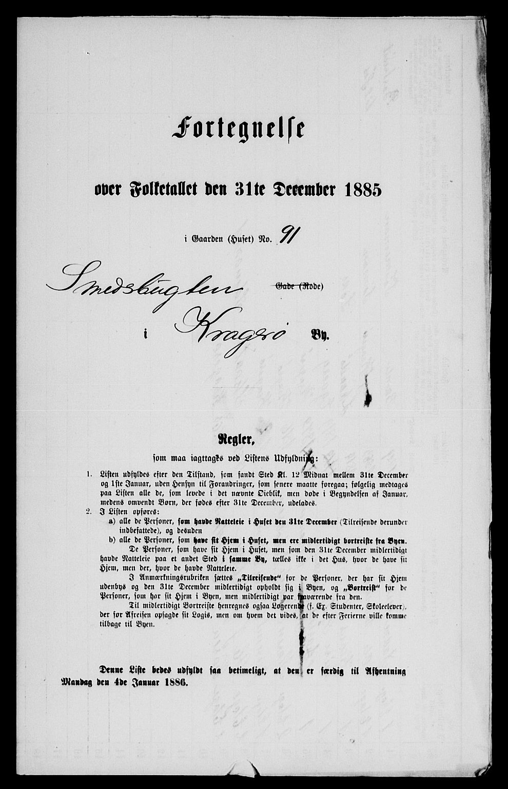 SAKO, 1885 census for 0801 Kragerø, 1885, p. 181