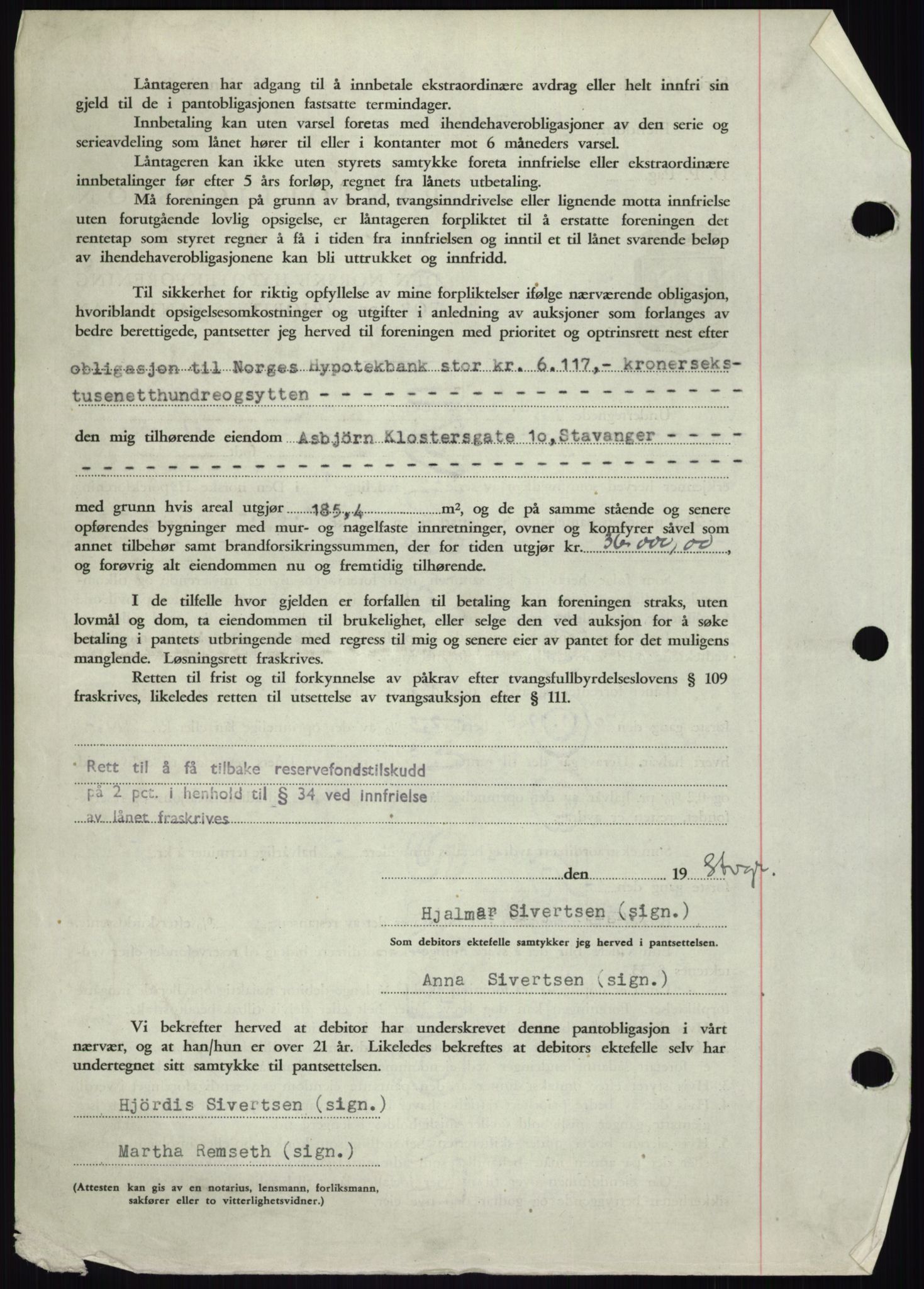 Stavanger byrett, AV/SAST-A-100455/002/G/Gb/L0032: Mortgage book, 1947-1950, Diary no: : 2575/1948