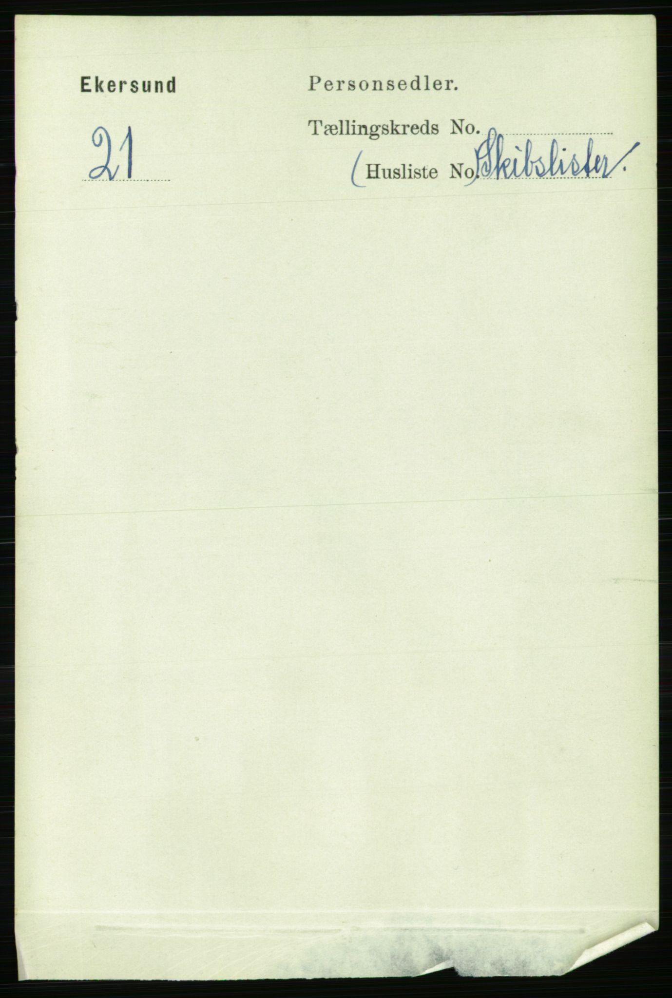 RA, 1891 census for 1101 Egersund, 1891, p. 3076