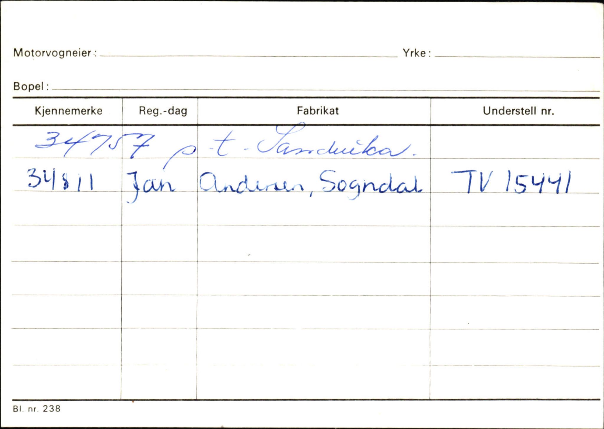 Statens vegvesen, Sogn og Fjordane vegkontor, AV/SAB-A-5301/4/F/L0124: Eigarregister Sogndal A-U, 1945-1975, p. 156