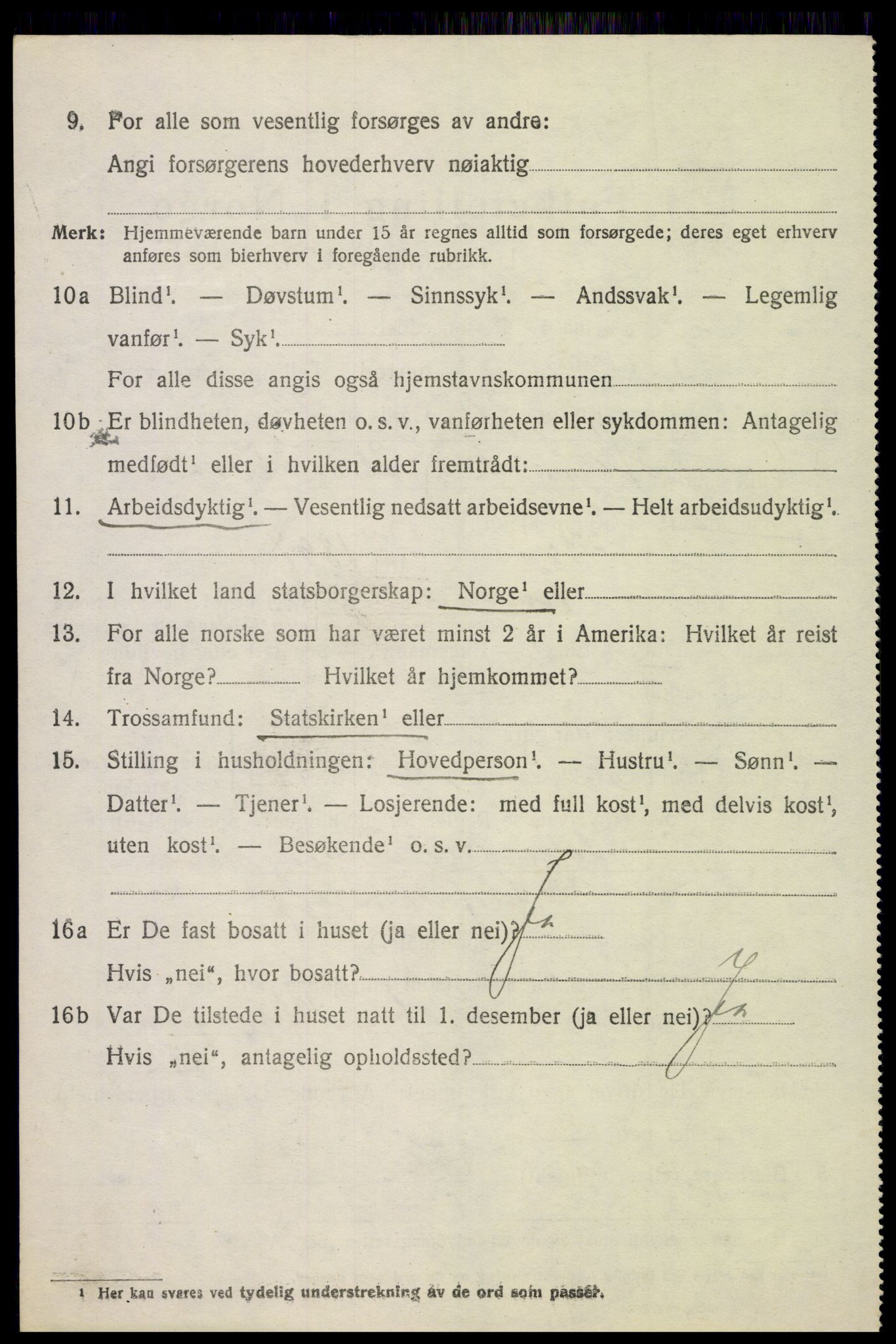 SAH, 1920 census for Lunner, 1920, p. 9442