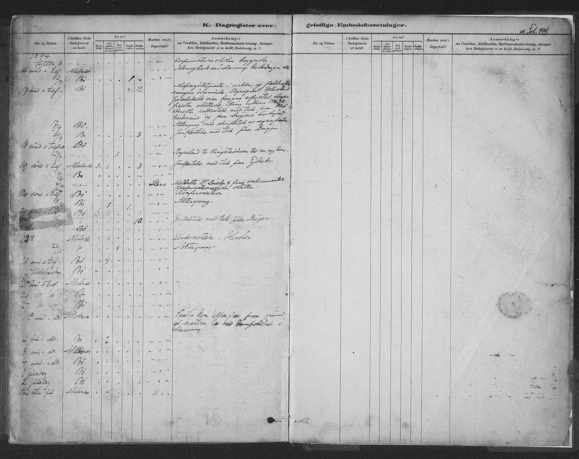 Ministerialprotokoller, klokkerbøker og fødselsregistre - Nordland, AV/SAT-A-1459/891/L1302: Parish register (official) no. 891A07, 1878-1895, p. 499