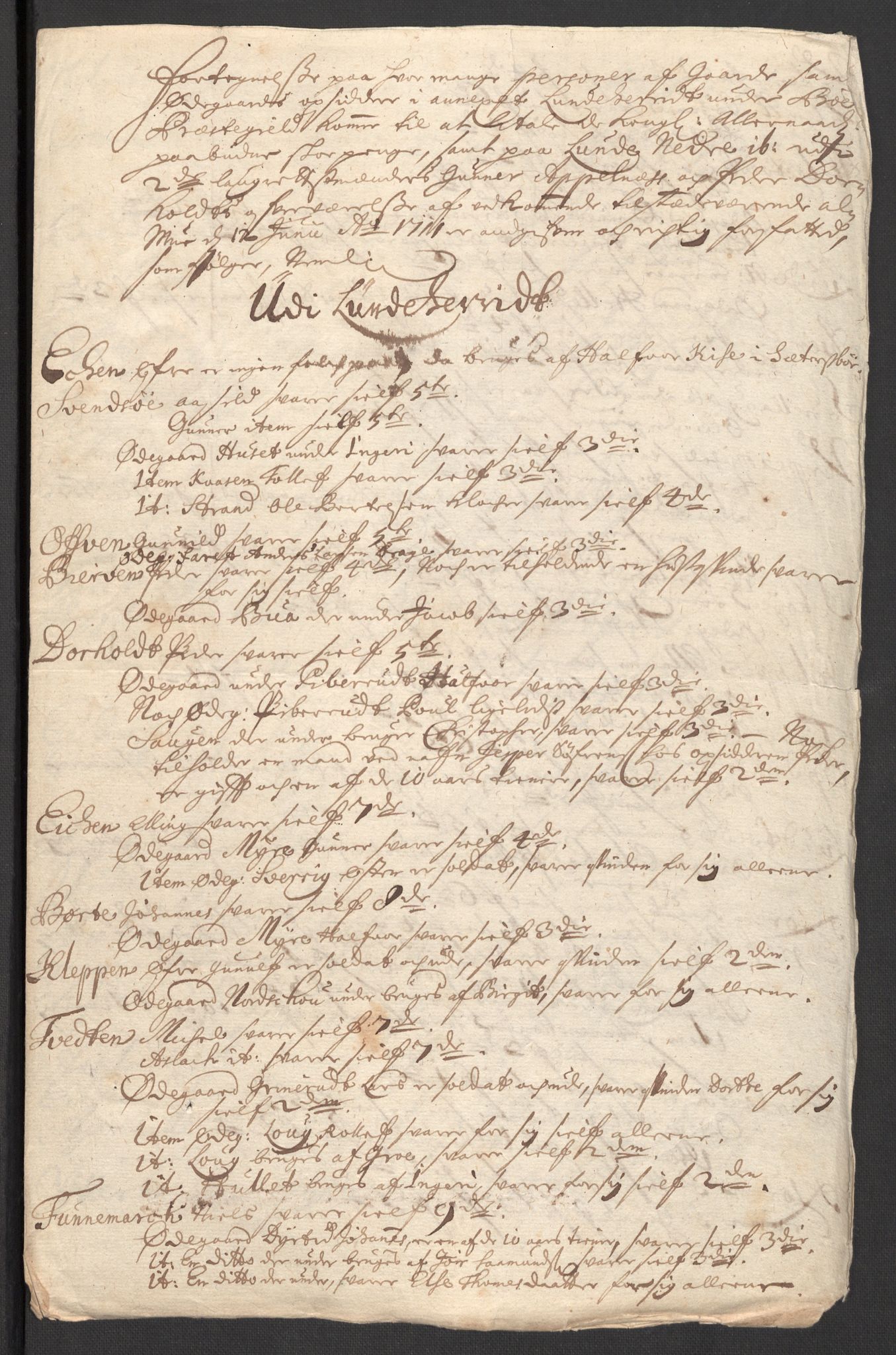Rentekammeret inntil 1814, Reviderte regnskaper, Fogderegnskap, RA/EA-4092/R36/L2121: Fogderegnskap Øvre og Nedre Telemark og Bamble, 1711, p. 134