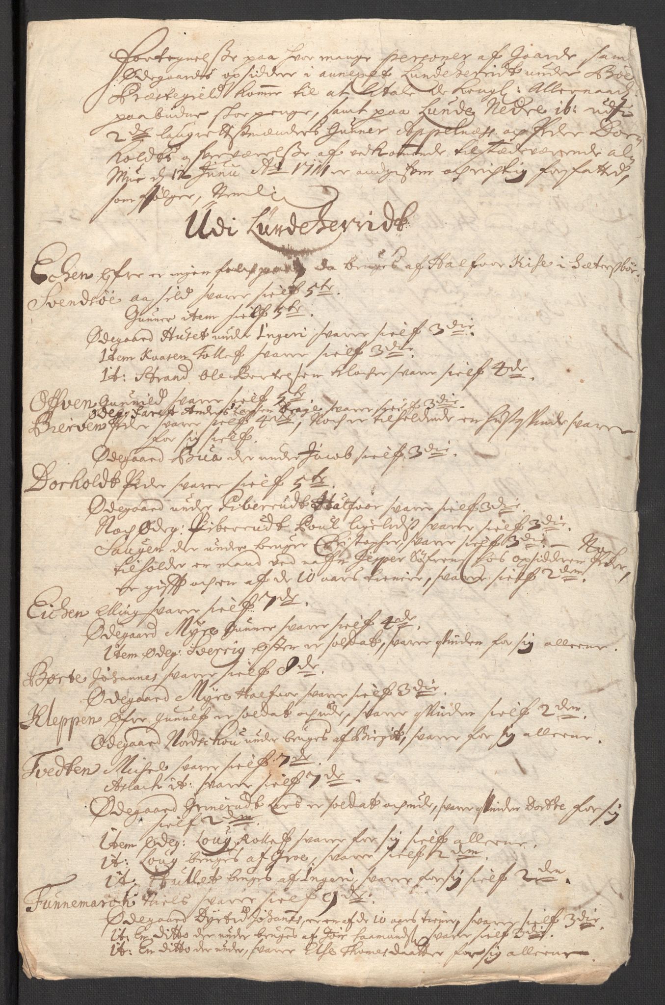 Rentekammeret inntil 1814, Reviderte regnskaper, Fogderegnskap, AV/RA-EA-4092/R36/L2121: Fogderegnskap Øvre og Nedre Telemark og Bamble, 1711, p. 134