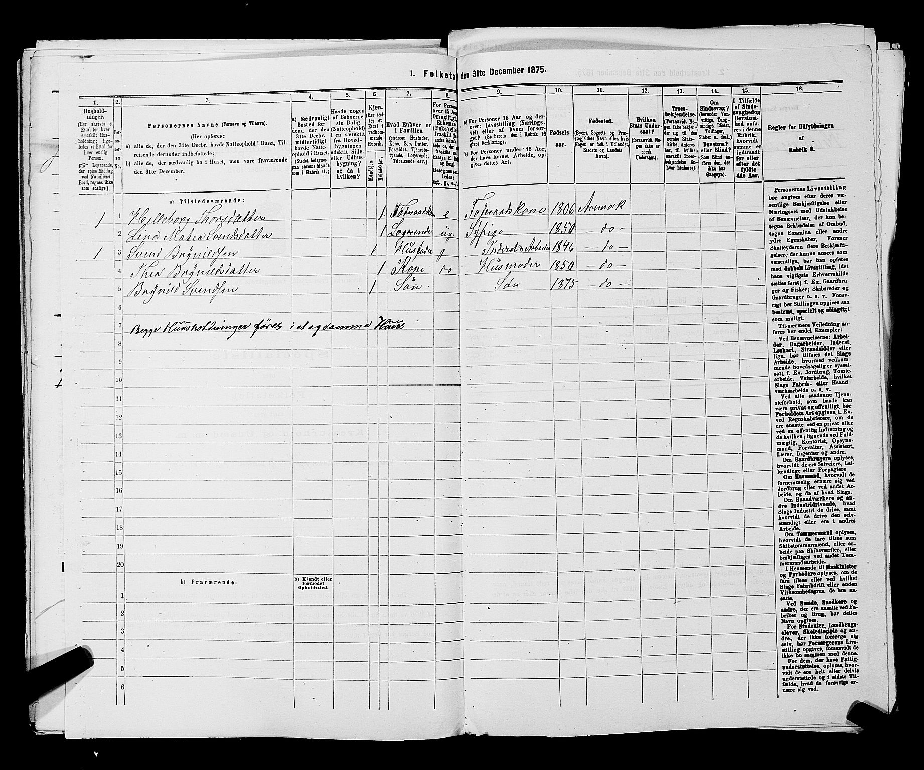 RA, 1875 census for 0118P Aremark, 1875, p. 979