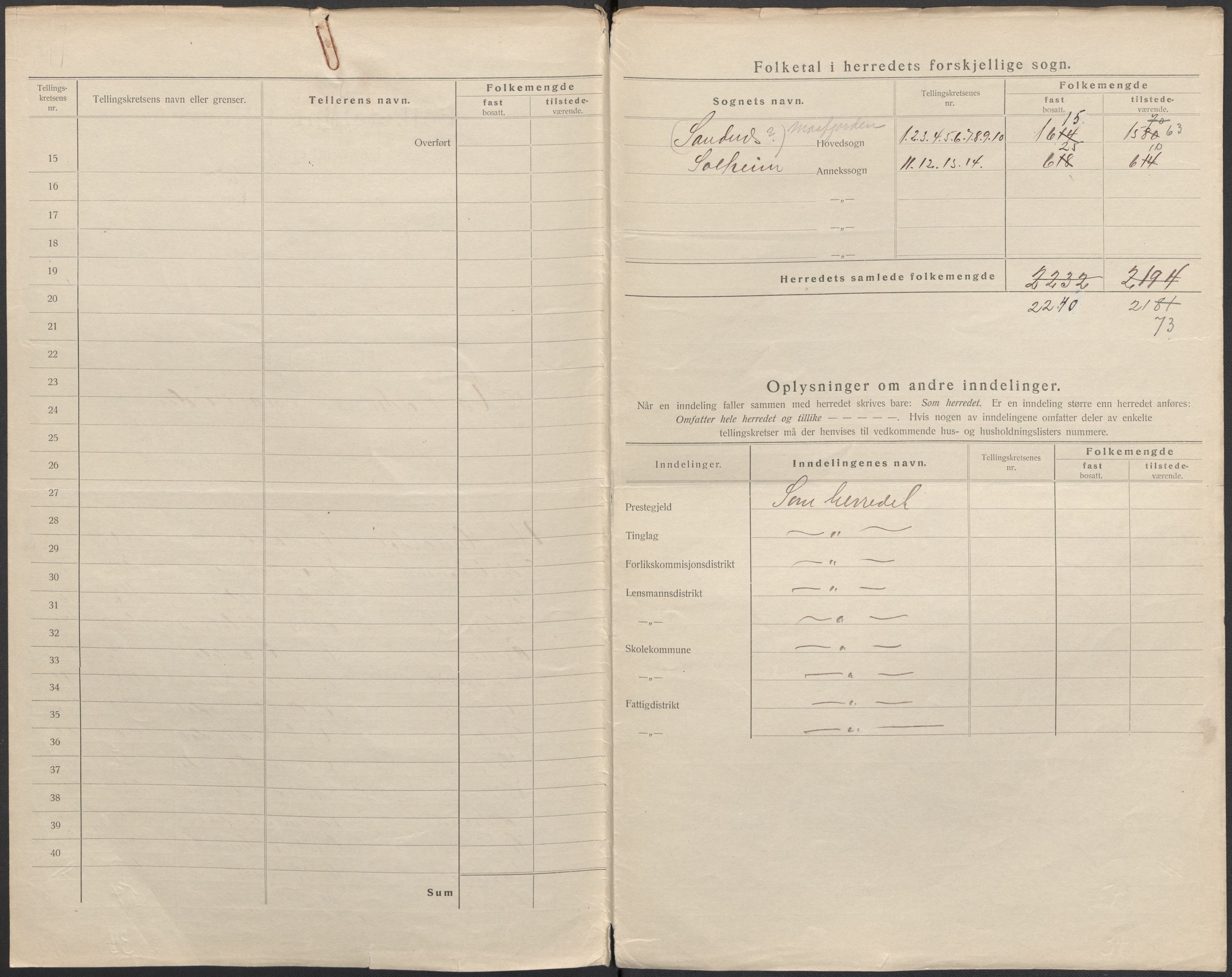 SAB, 1920 census for Masfjorden, 1920, p. 3