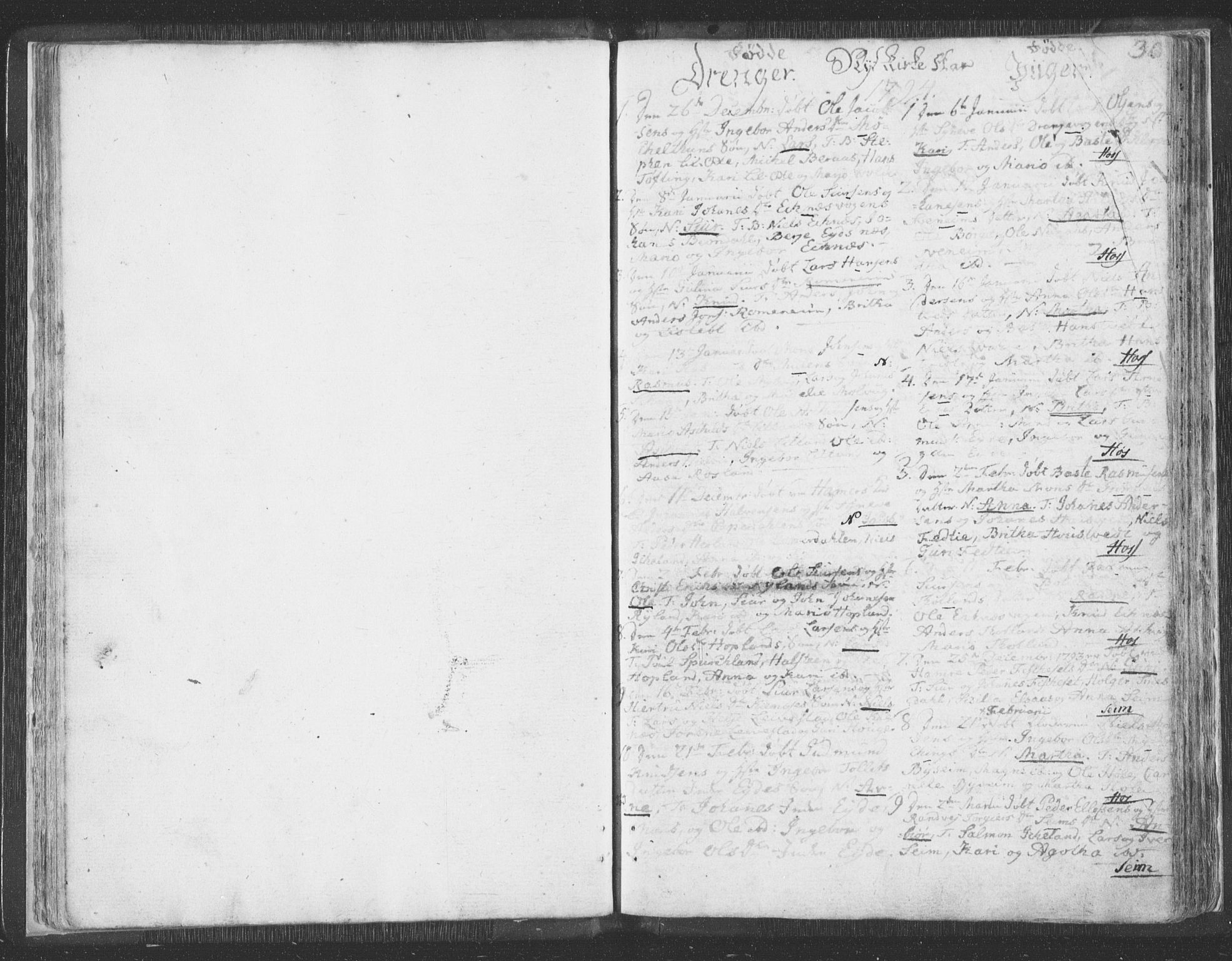 Hosanger sokneprestembete, AV/SAB-A-75801/H/Haa: Parish register (official) no. A 3, 1793-1811, p. 29b-30a