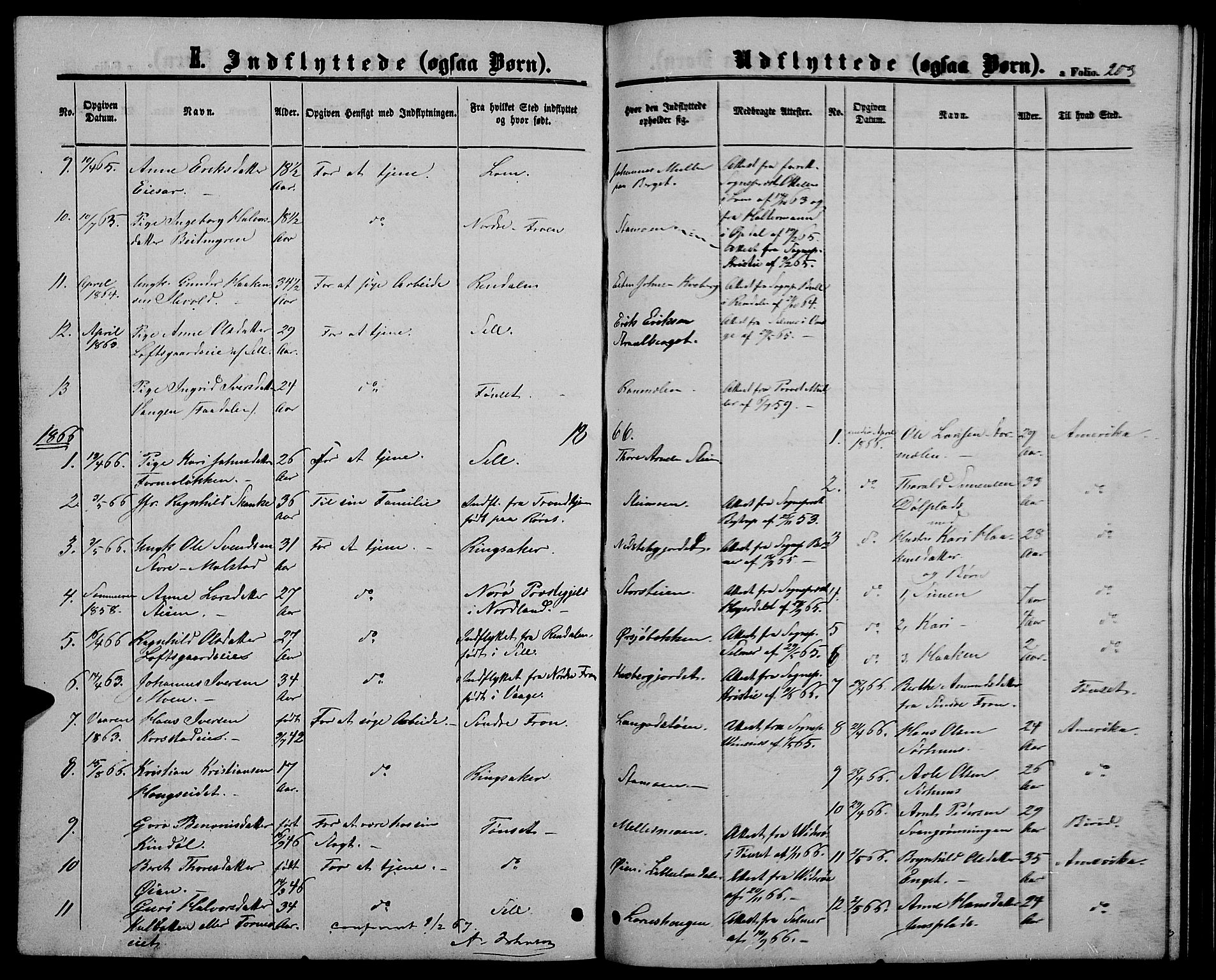 Alvdal prestekontor, SAH/PREST-060/H/Ha/Hab/L0002: Parish register (copy) no. 2, 1863-1878, p. 203