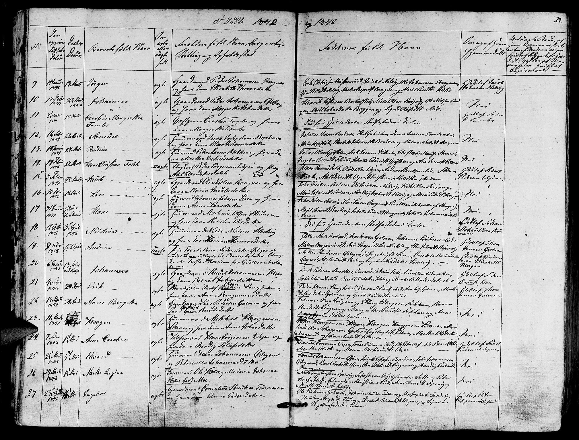 Ministerialprotokoller, klokkerbøker og fødselsregistre - Møre og Romsdal, SAT/A-1454/581/L0936: Parish register (official) no. 581A04, 1836-1852, p. 24