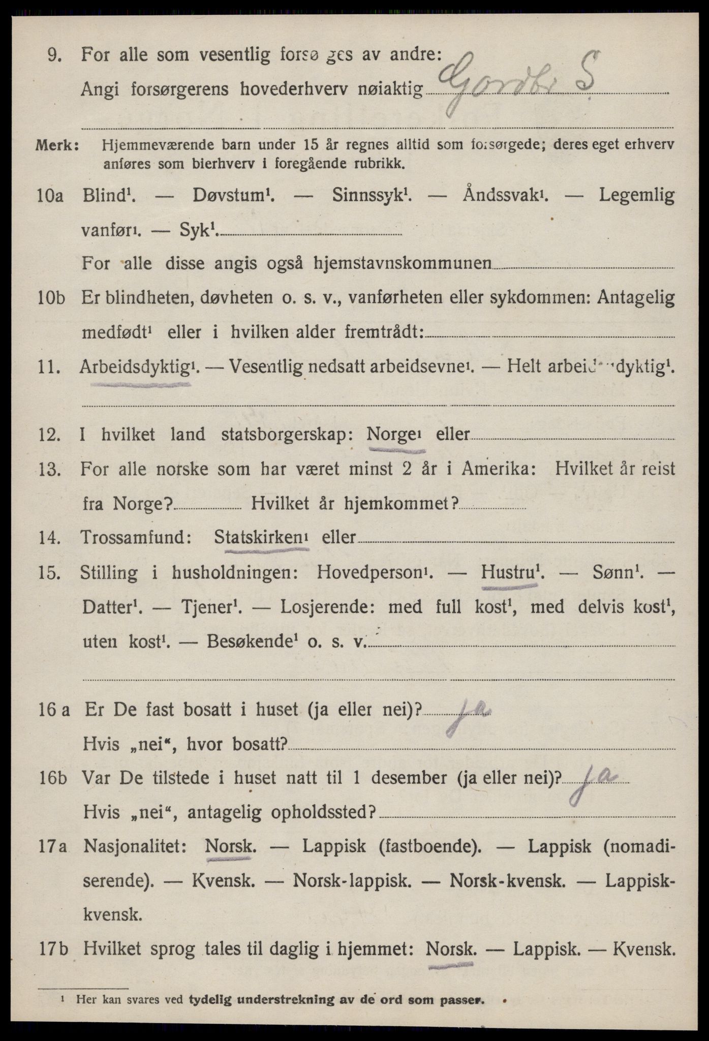 SAT, 1920 census for Meldal, 1920, p. 11354