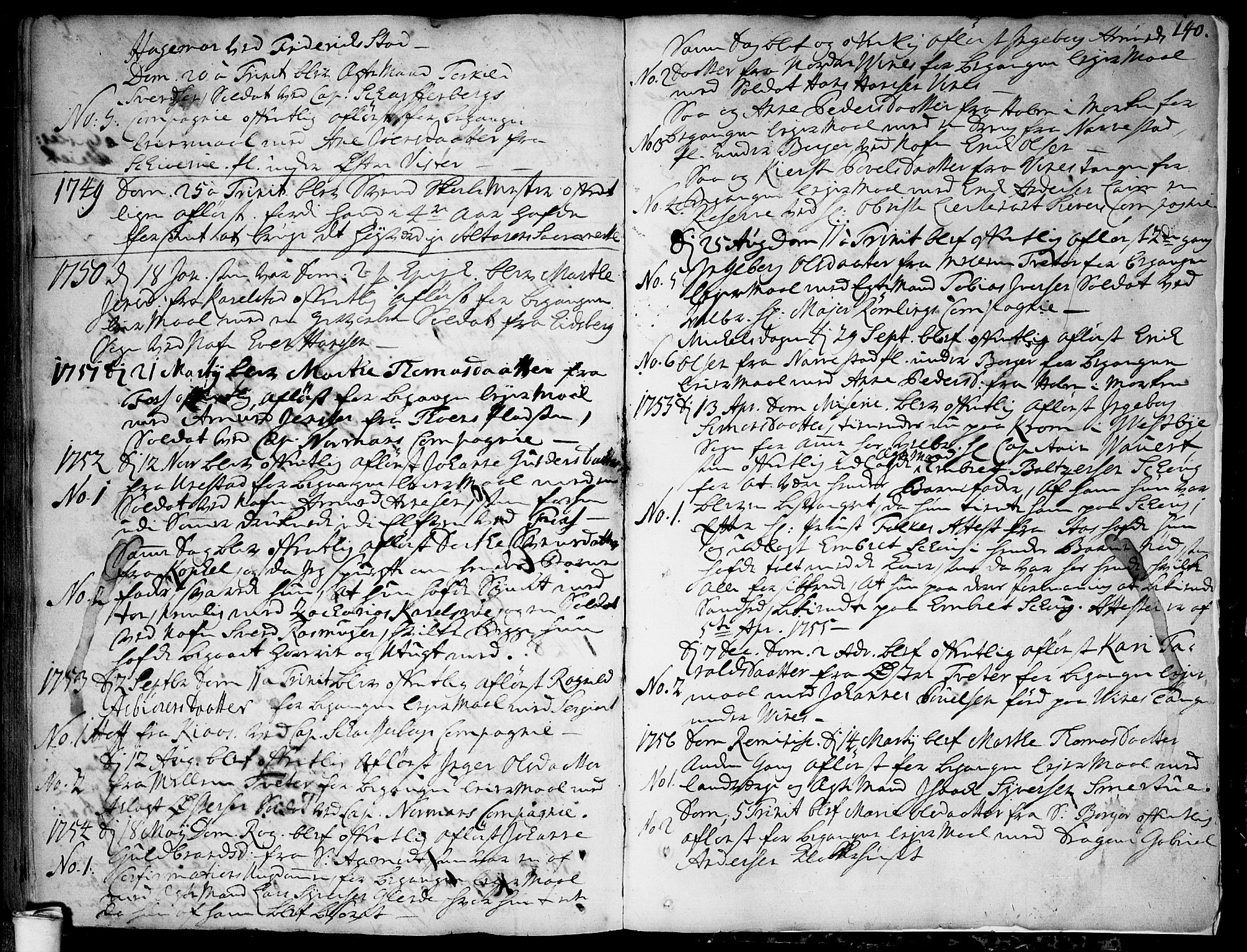 Skiptvet prestekontor Kirkebøker, SAO/A-20009/F/Fa/L0002: Parish register (official) no. 2, 1734-1759, p. 140
