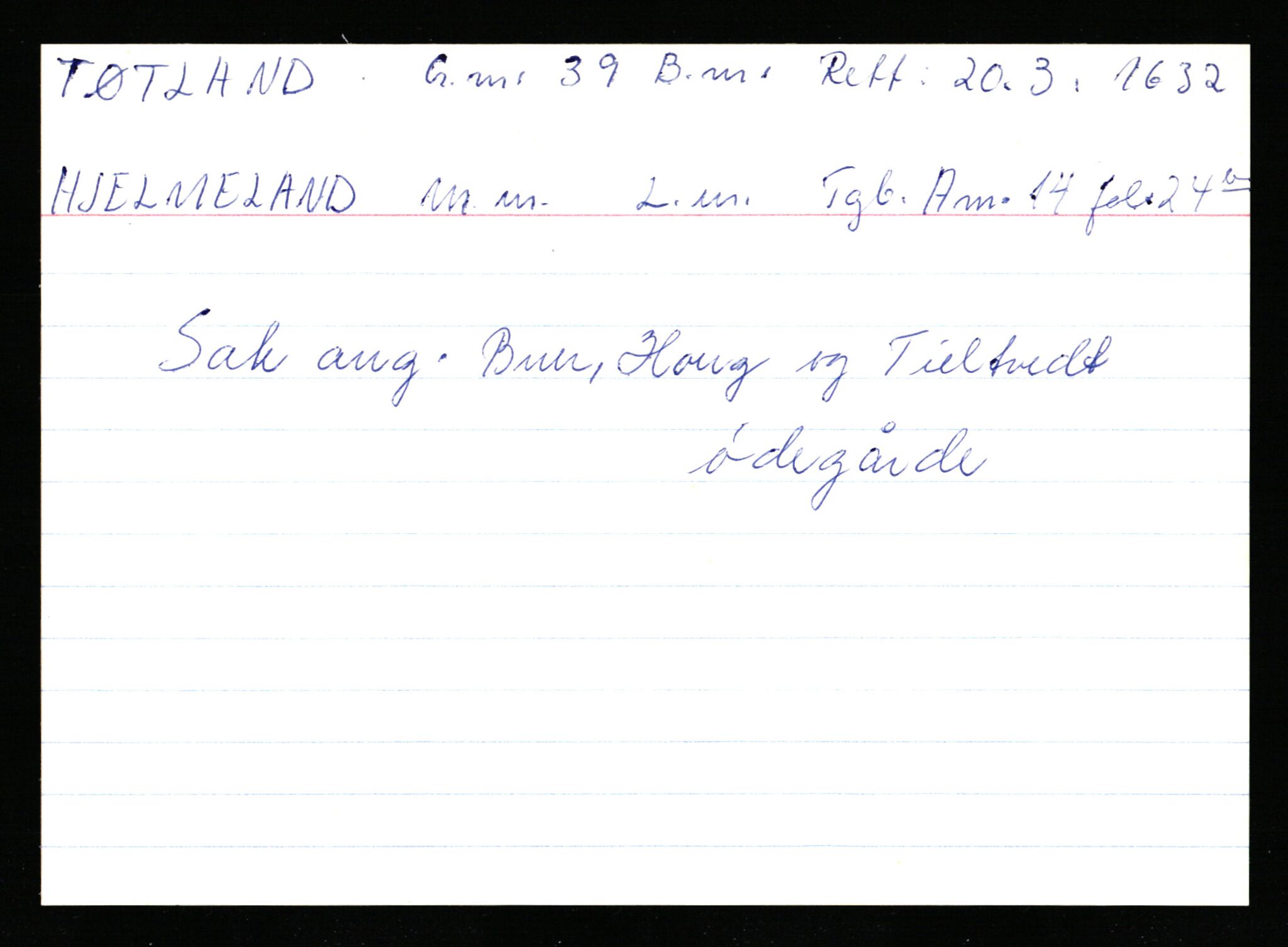Statsarkivet i Stavanger, AV/SAST-A-101971/03/Y/Ym/L0063: Åstedskort sortert etter gårdsnavn: Tørsdal - Utstein kloster, 1600-1950, p. 67