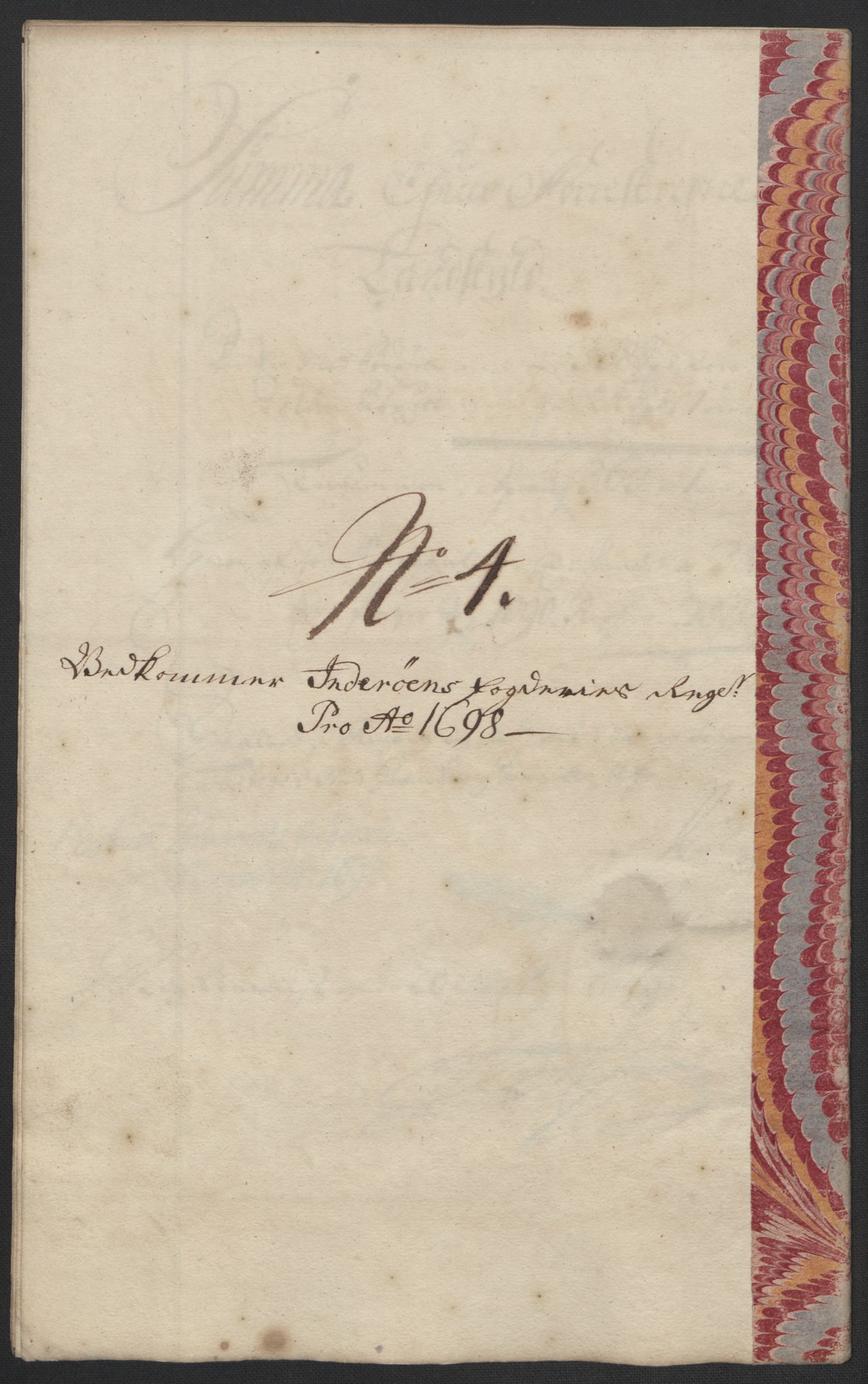 Rentekammeret inntil 1814, Reviderte regnskaper, Fogderegnskap, AV/RA-EA-4092/R63/L4310: Fogderegnskap Inderøy, 1698-1699, p. 134