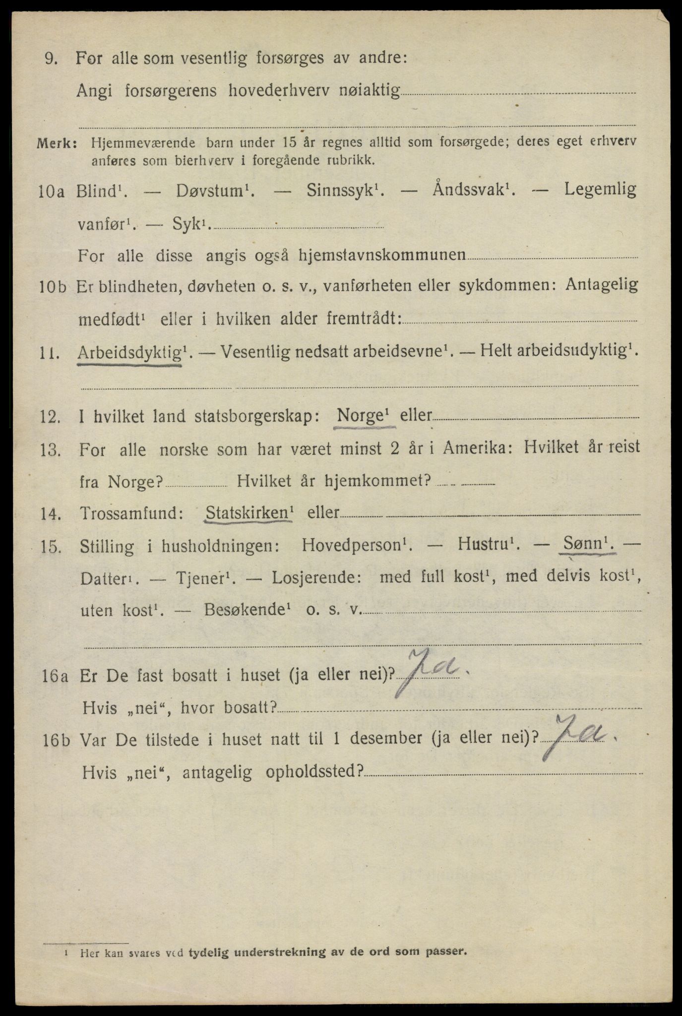 SAO, 1920 census for Asker, 1920, p. 14075