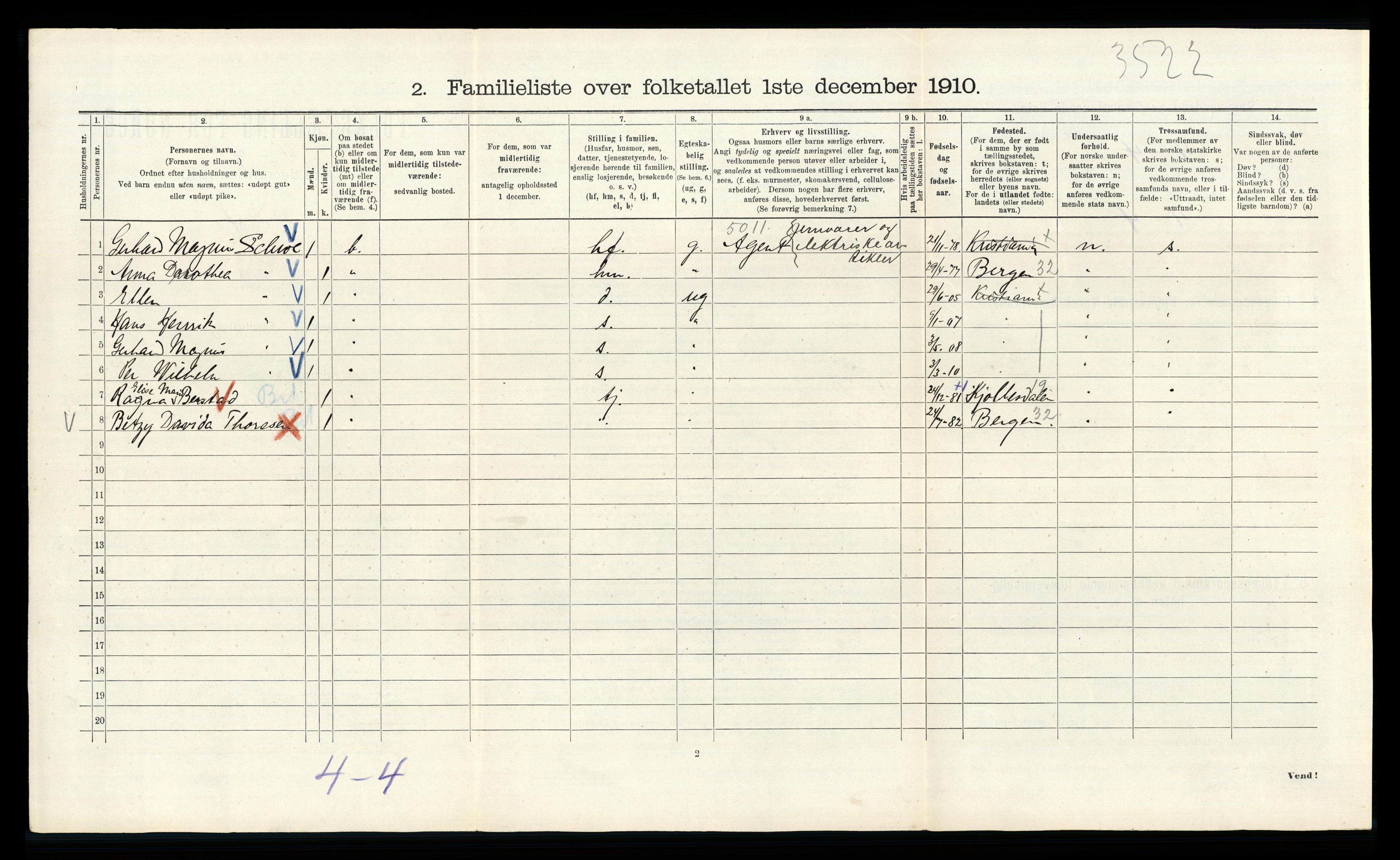 RA, 1910 census for Kristiania, 1910, p. 2552