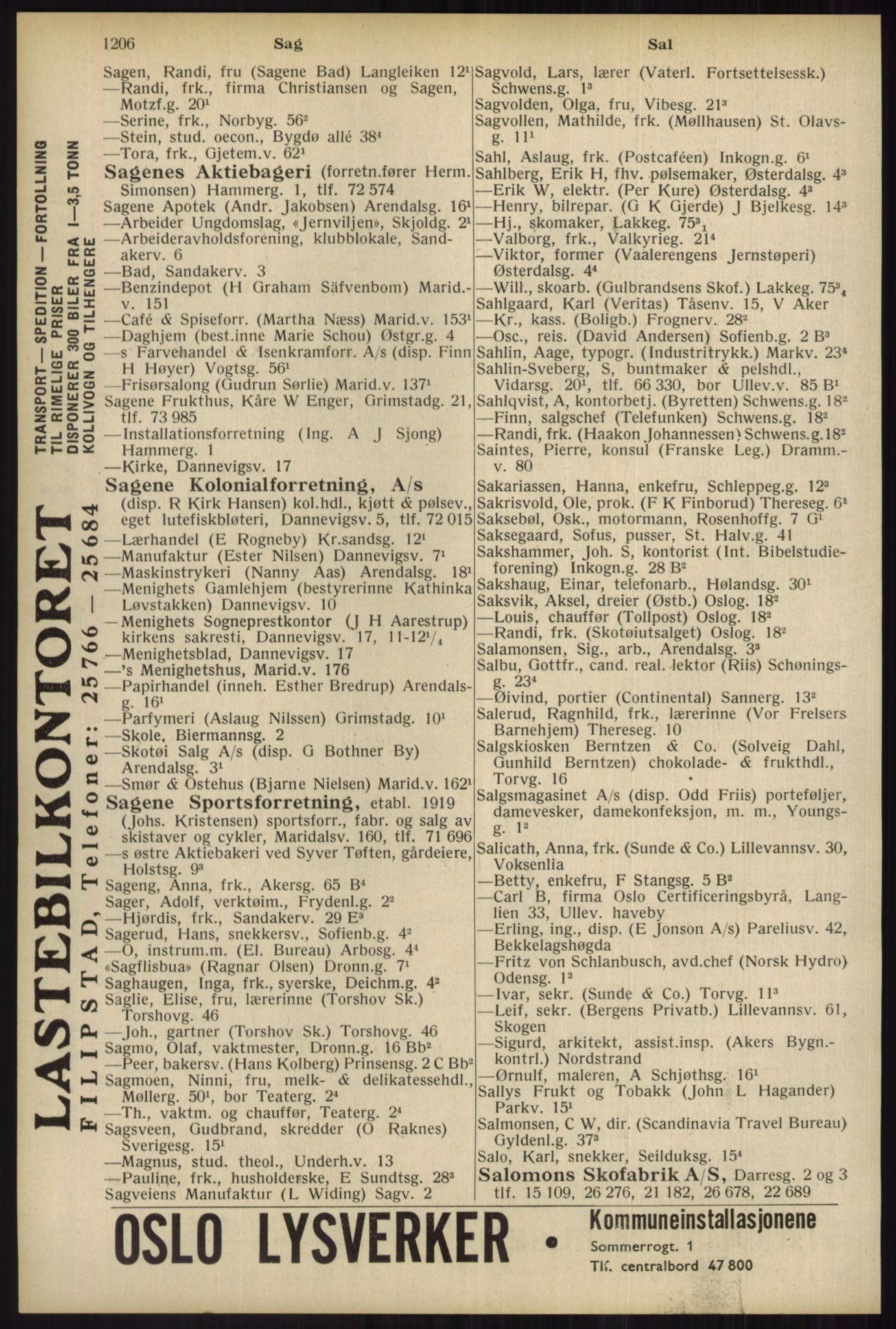 Kristiania/Oslo adressebok, PUBL/-, 1934, p. 1206