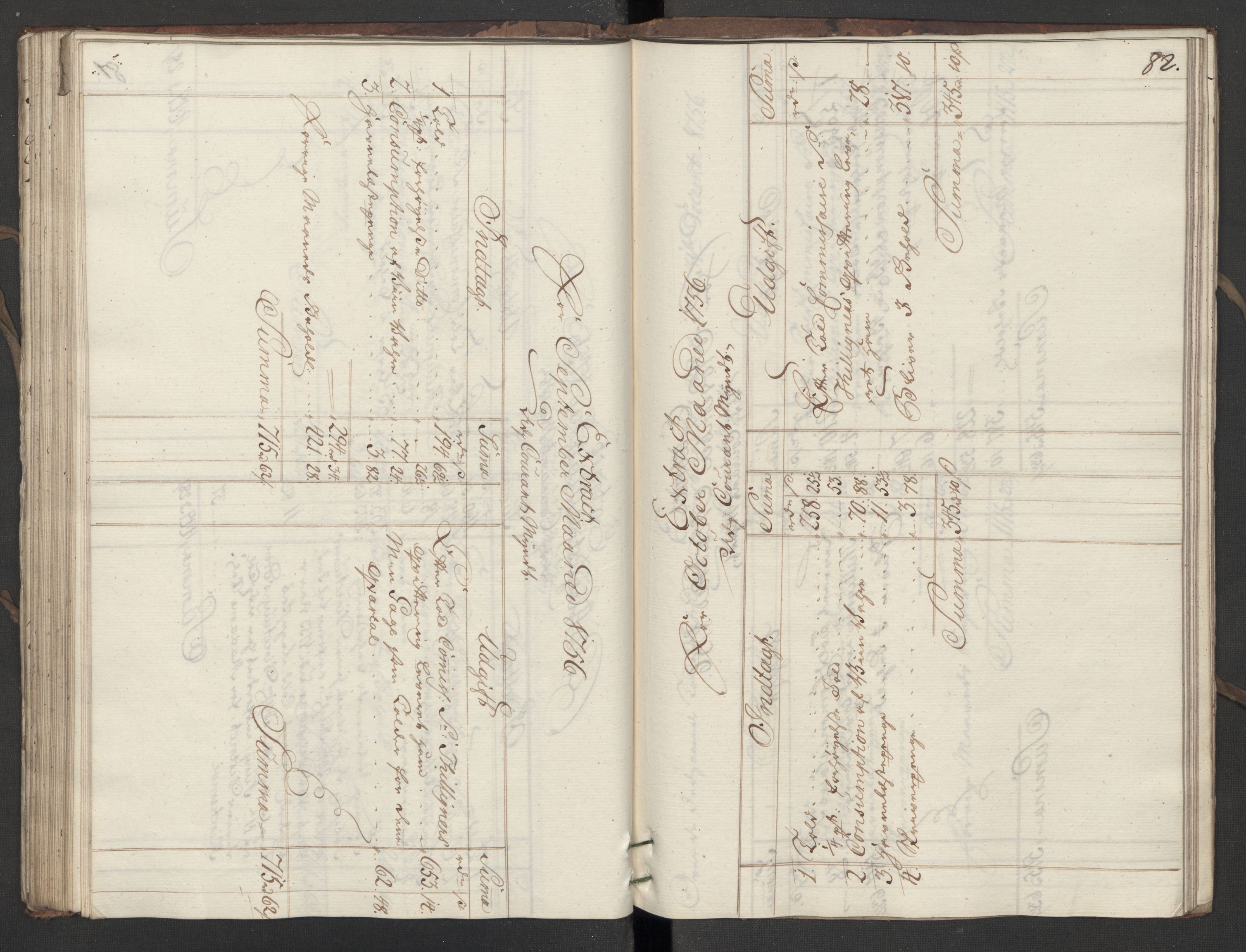 Generaltollkammeret, tollregnskaper, AV/RA-EA-5490/R10/L0018/0001: Tollregnskaper Tønsberg / Inngående hovedtollbok, 1756, p. 81b-82a