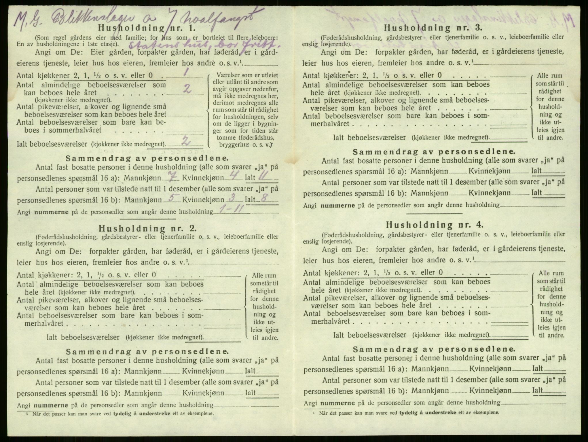 SAKO, 1920 census for Sem, 1920, p. 2228