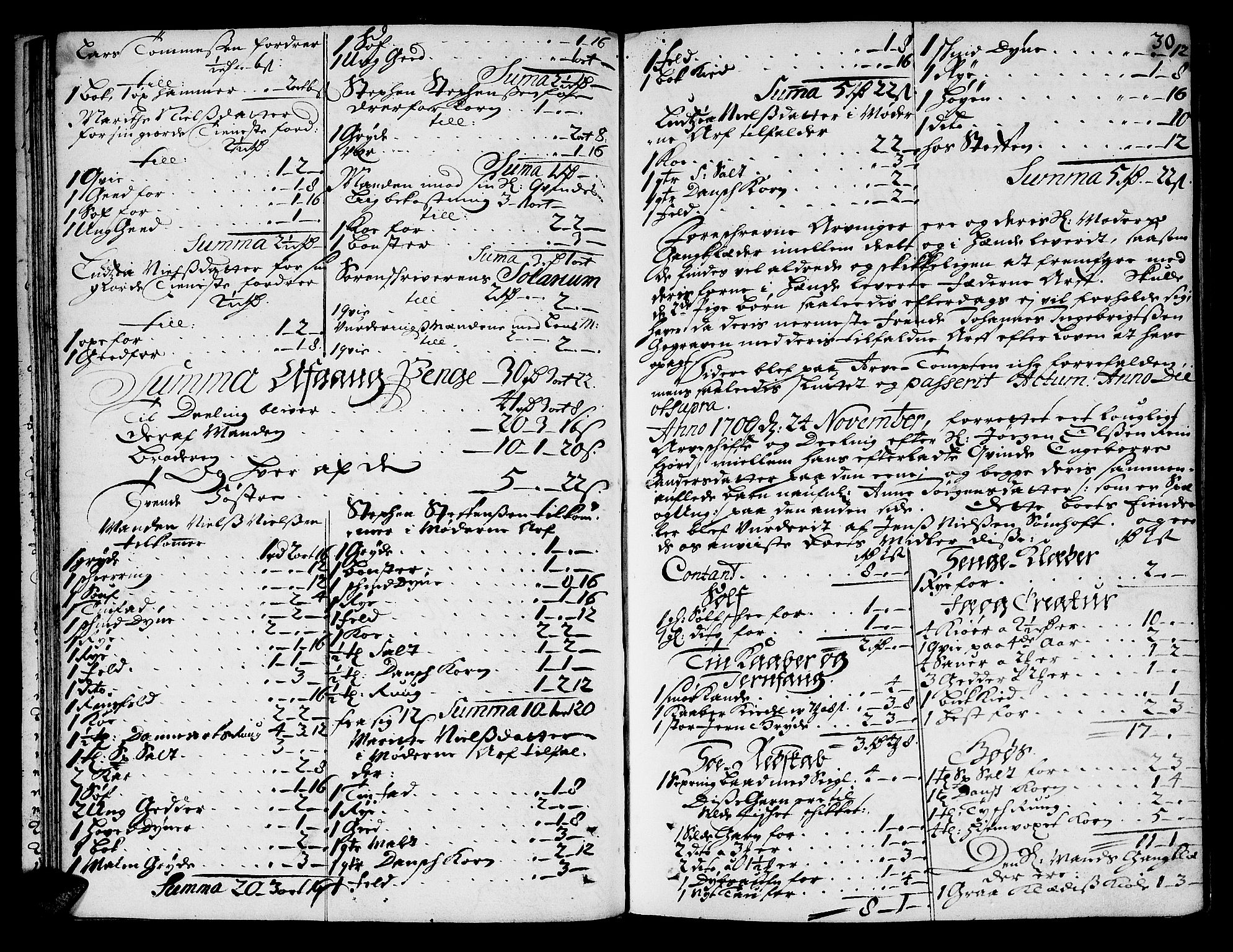 Helgeland sorenskriveri, AV/SAT-A-0004/3/3A/L0002: Skifteprotokoll 3A, 1709-1713, p. 29b-30a
